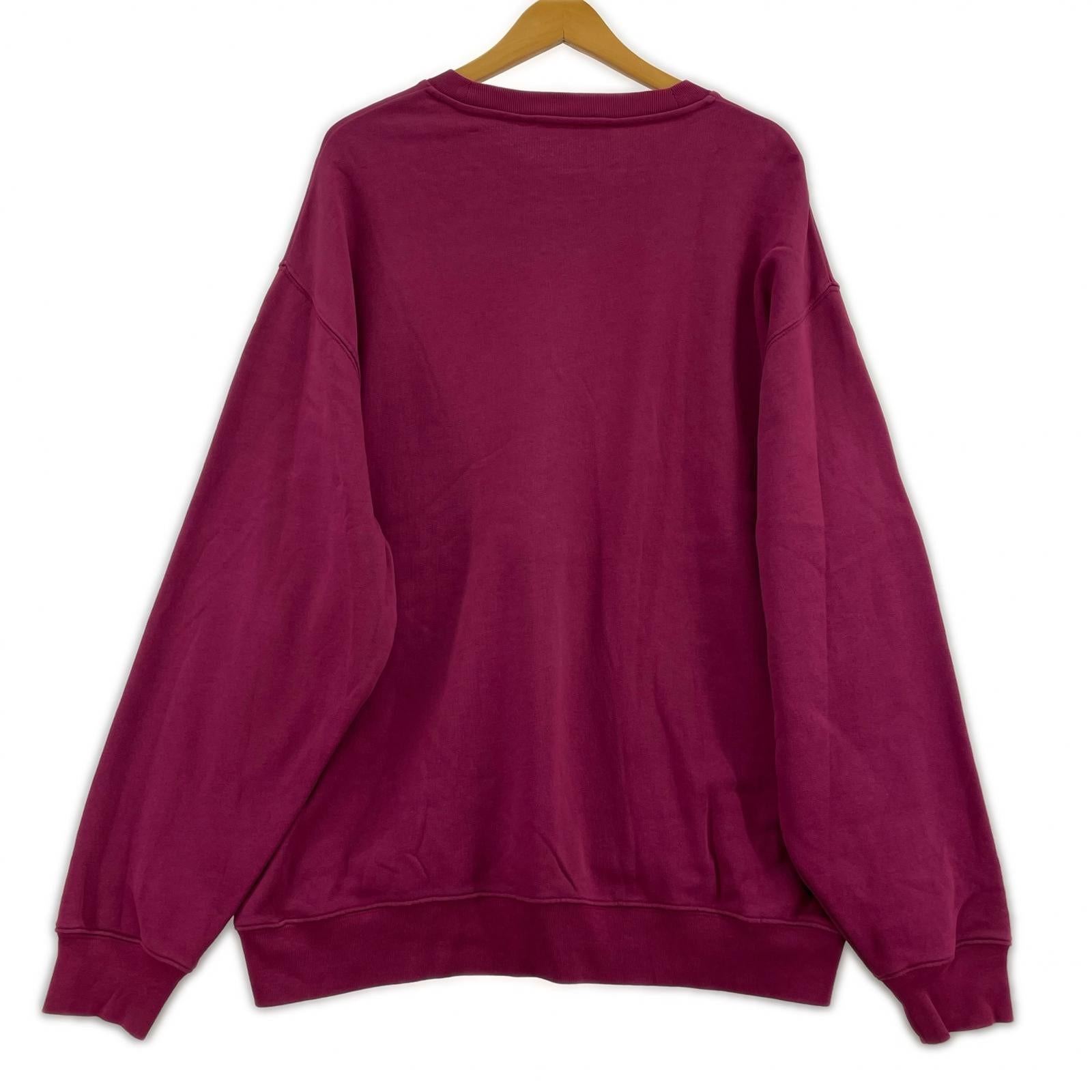 長袖Ｔシャツ 19SS Oversized Face Sweatshirt　ボルドー M