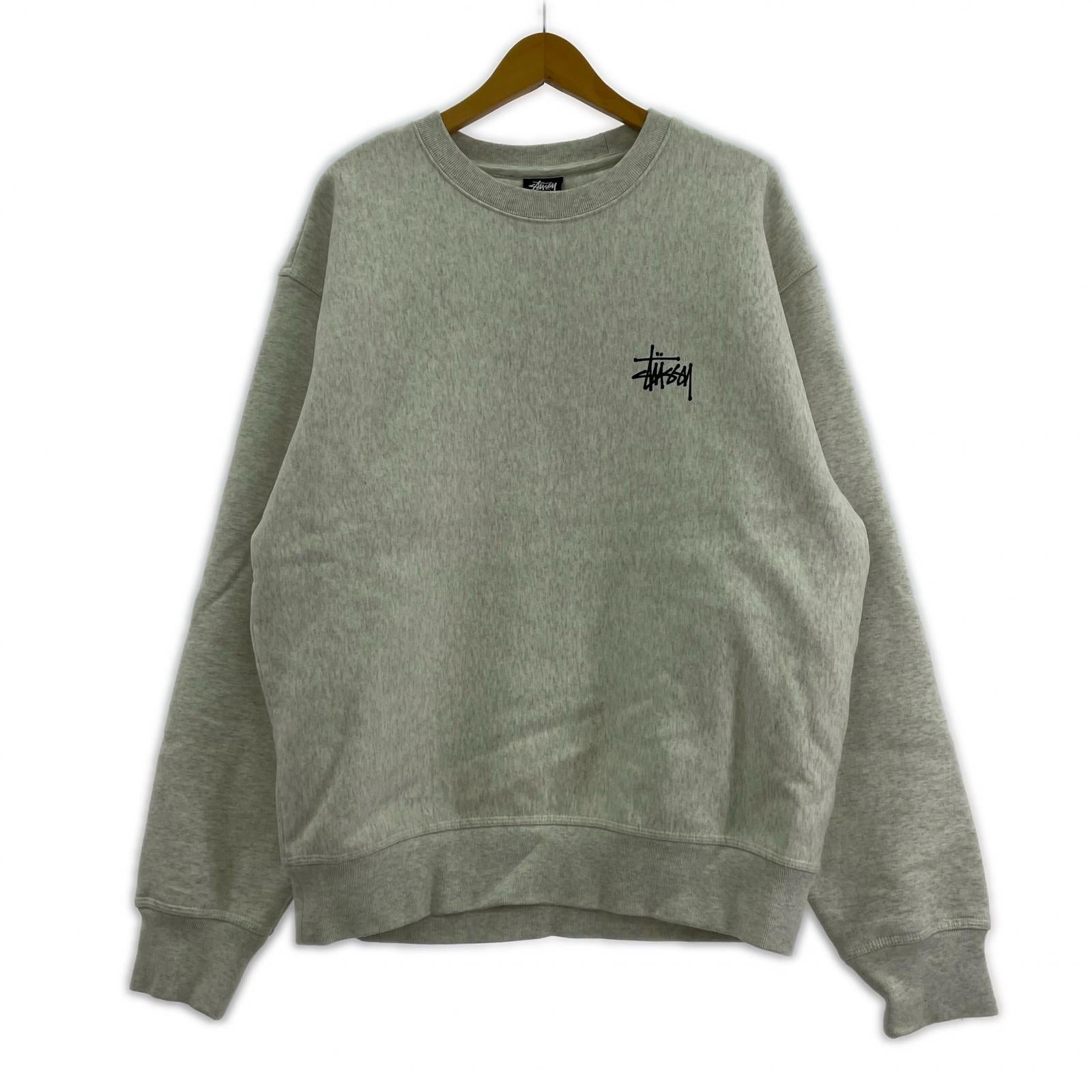 スウェット BASIC STUSSY CREW L グレー