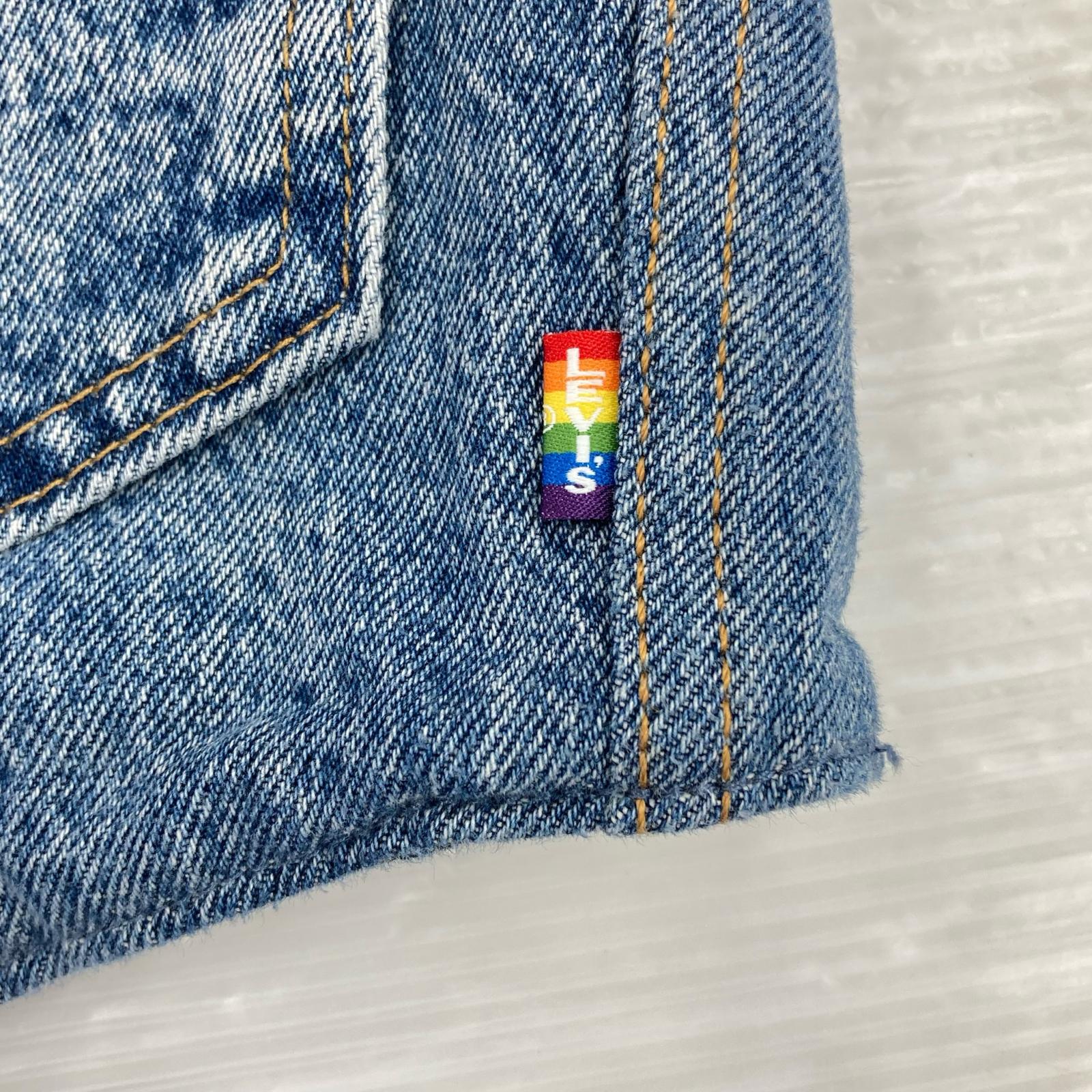長袖シャツ PRIDE COLLECTION パッチワークデニムベスト S ブルー