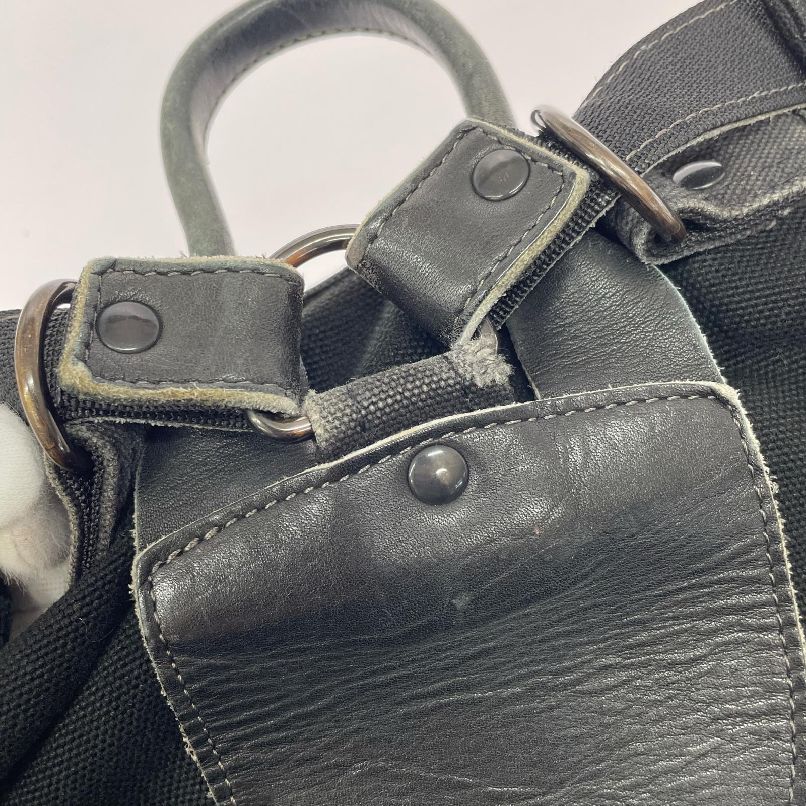 リュック・デイパック PORTER RIGBY コットンキャンバス×レザー バックパック ブラック ブラック