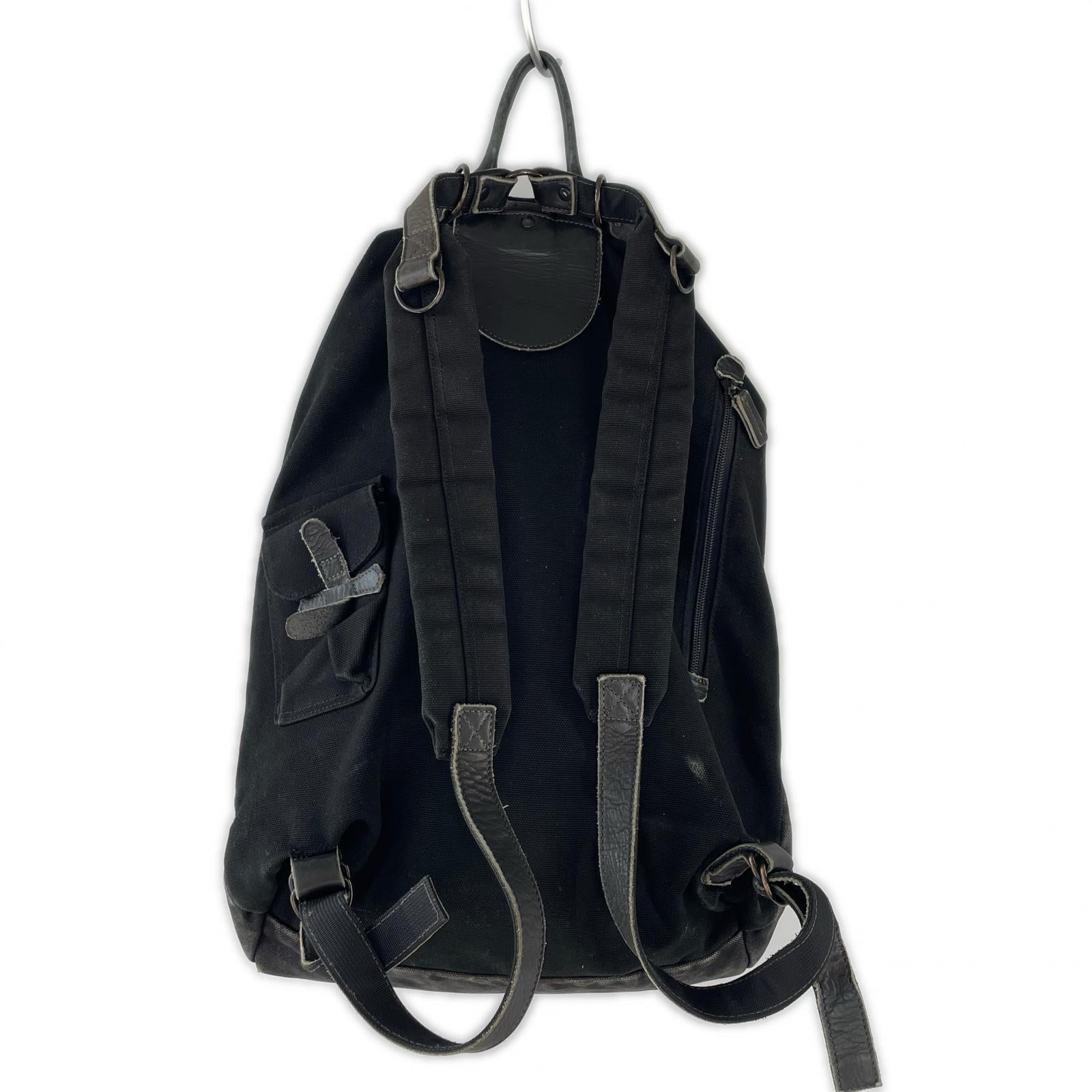 リュック・デイパック PORTER RIGBY コットンキャンバス×レザー バックパック ブラック ブラック