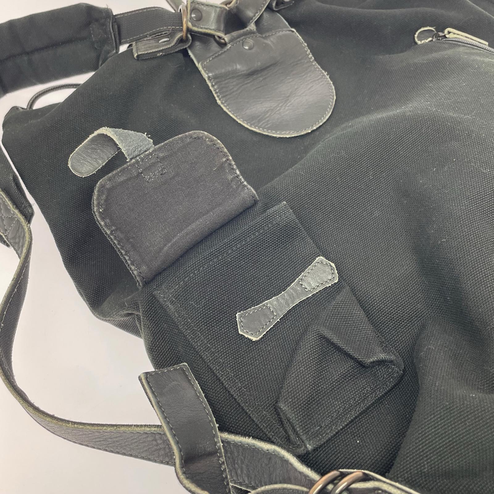 リュック・デイパック PORTER RIGBY コットンキャンバス×レザー バックパック ブラック ブラック