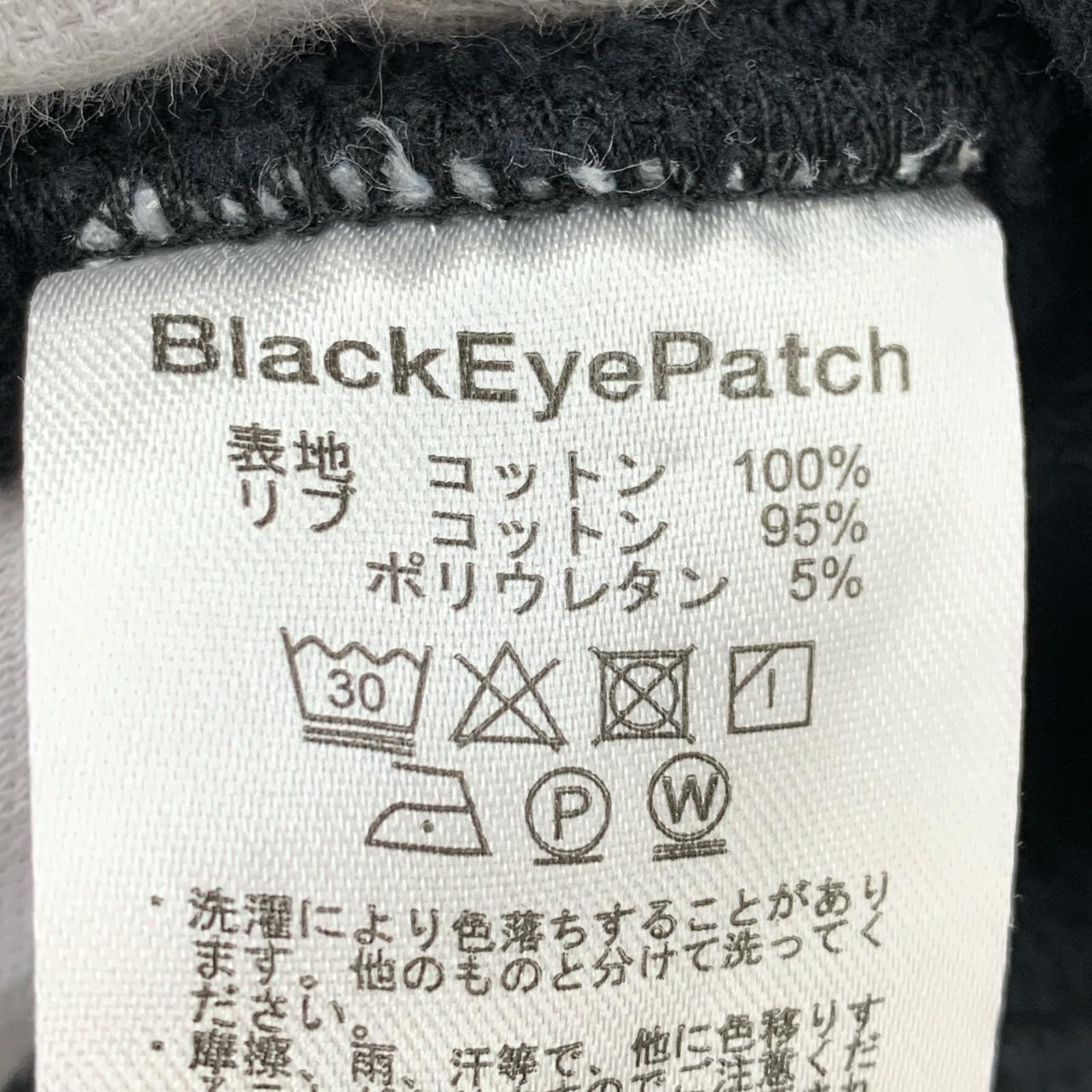 パーカー THE BLACK EYE PATCH 刺繍 ロゴ 黒 XL ブラック