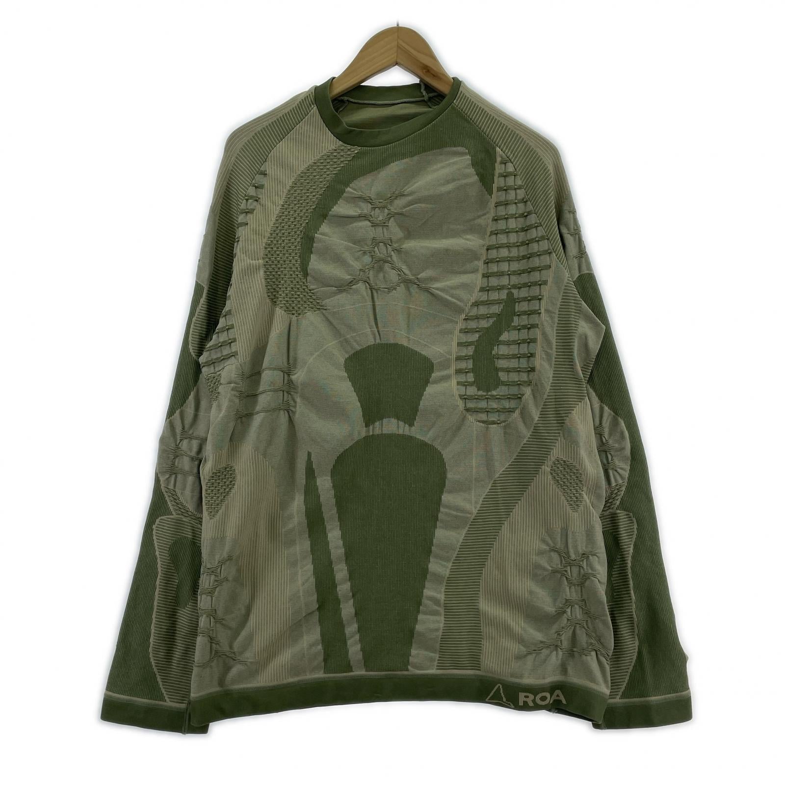 長袖Ｔシャツ ROA HIKING TECH KNIT (M) 緑 M グリーン