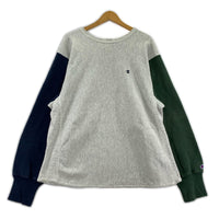 スウェット REVERSE WEAVE USA製 クレイジーパターン 刺繍タグ XXL グレー