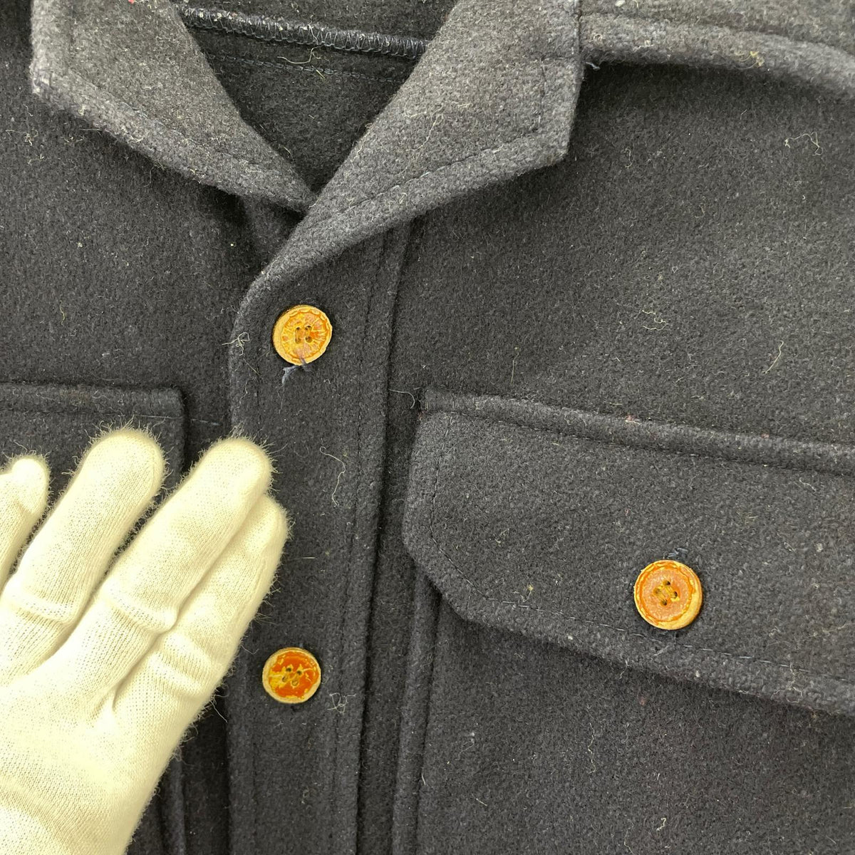 長袖シャツ 70s Lee ｳｰﾙｼｬﾂ NVY ネイビー