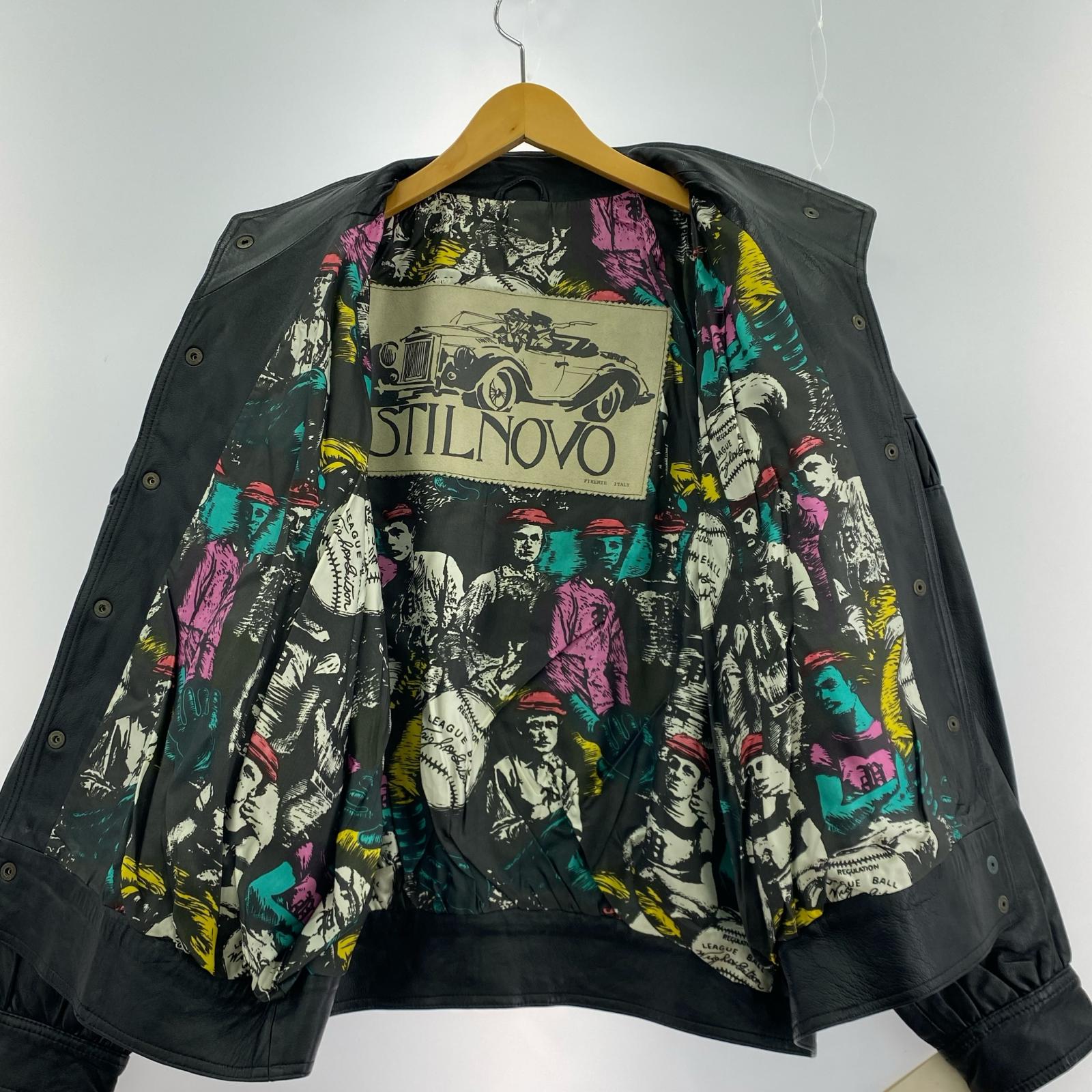 ジャケット creazioni pelle レザージャケット 46 ブラック