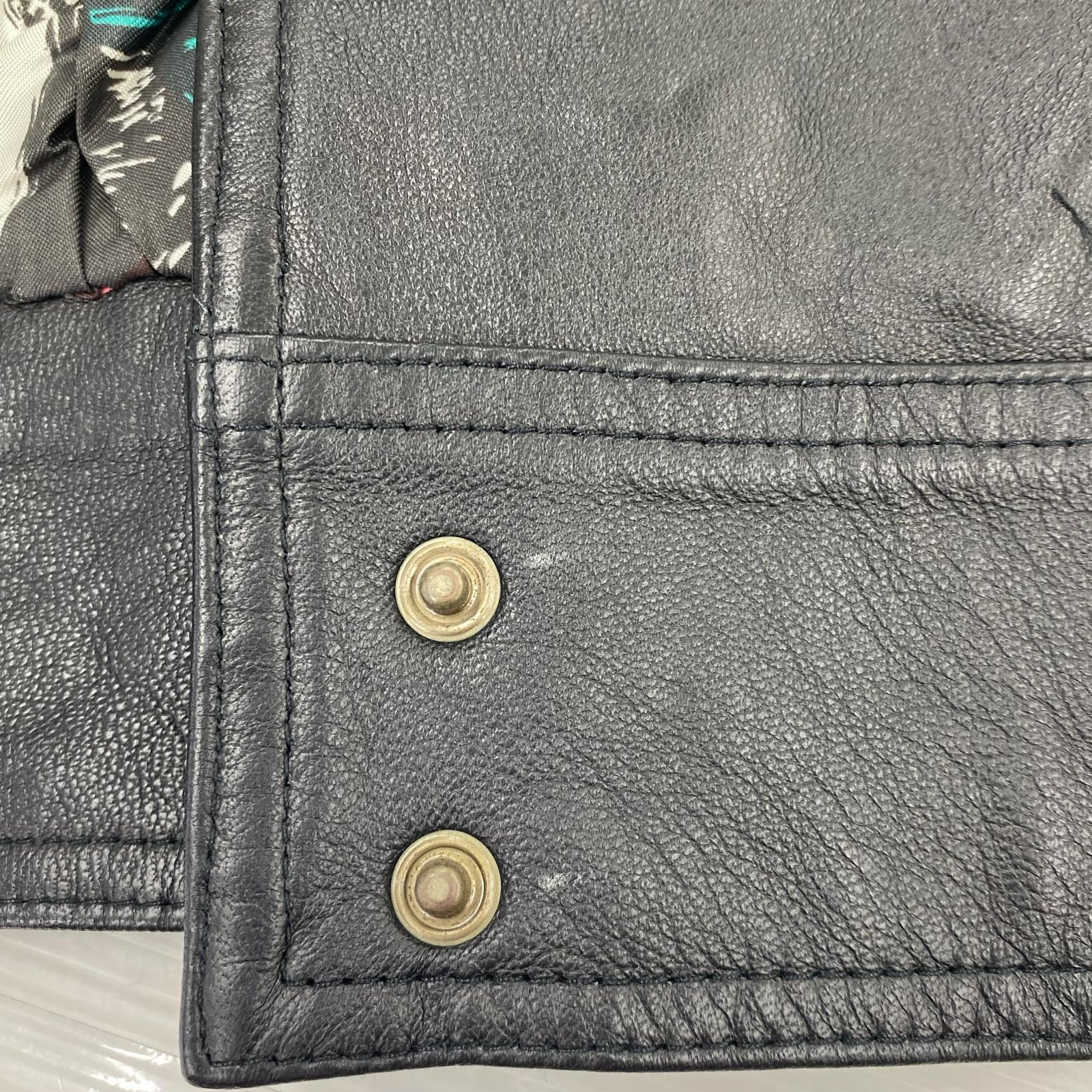 ジャケット creazioni pelle レザージャケット 46 ブラック