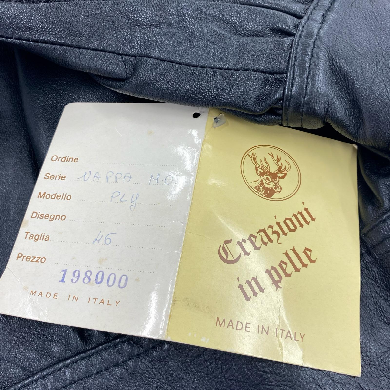 ジャケット creazioni pelle レザージャケット 46 ブラック