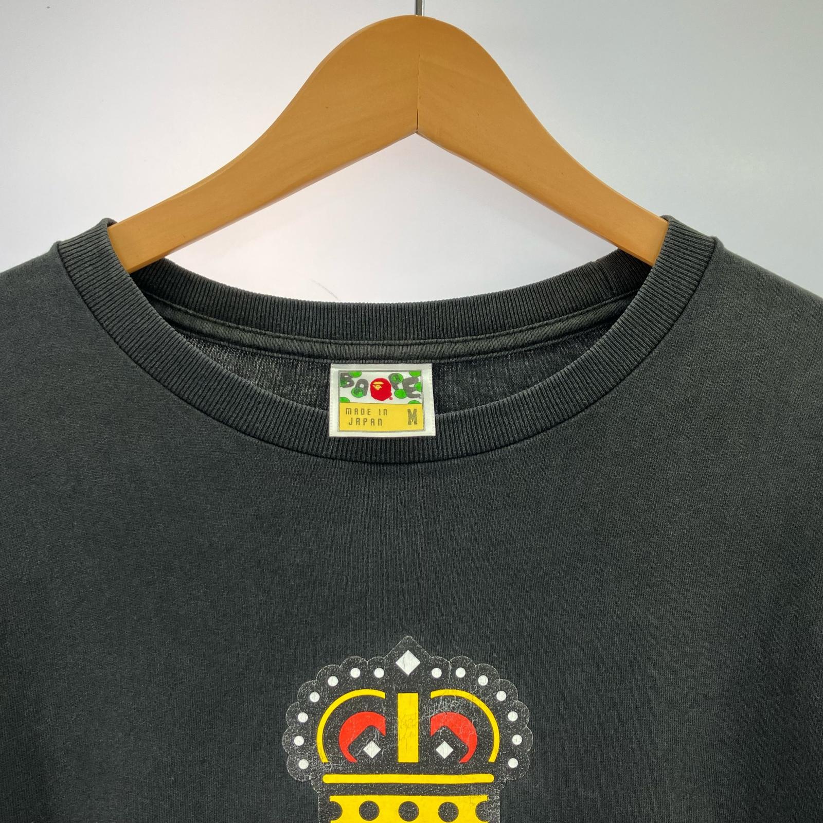 長袖Ｔシャツ A BATHING APE BABY MILO クラウンプリントロンTee M ブラック M ブラック