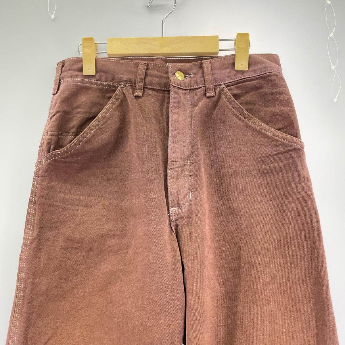 パンツ 90s 星タグ ペインターパンツ W34 茶 29 ブラウン