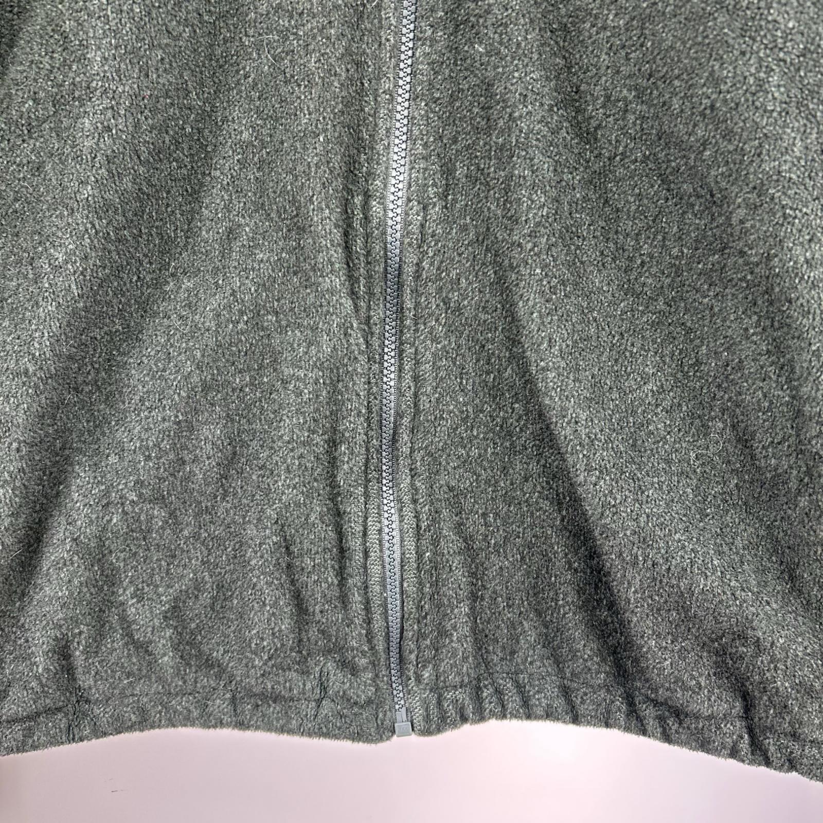 ジャケット 90s USA製 フリースジャケット GRY L L グレー