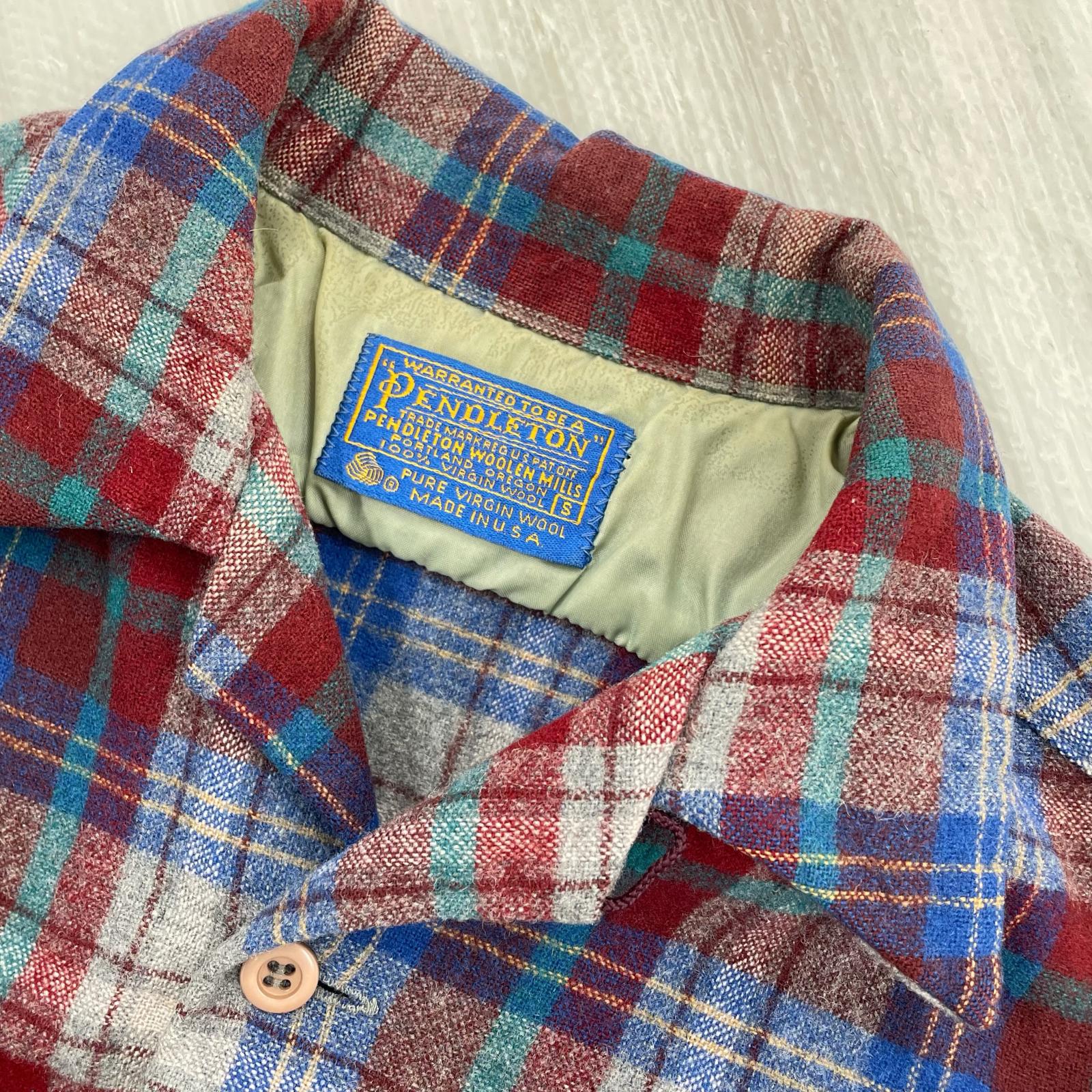 長袖シャツ 70s ボードシャツ S レッド