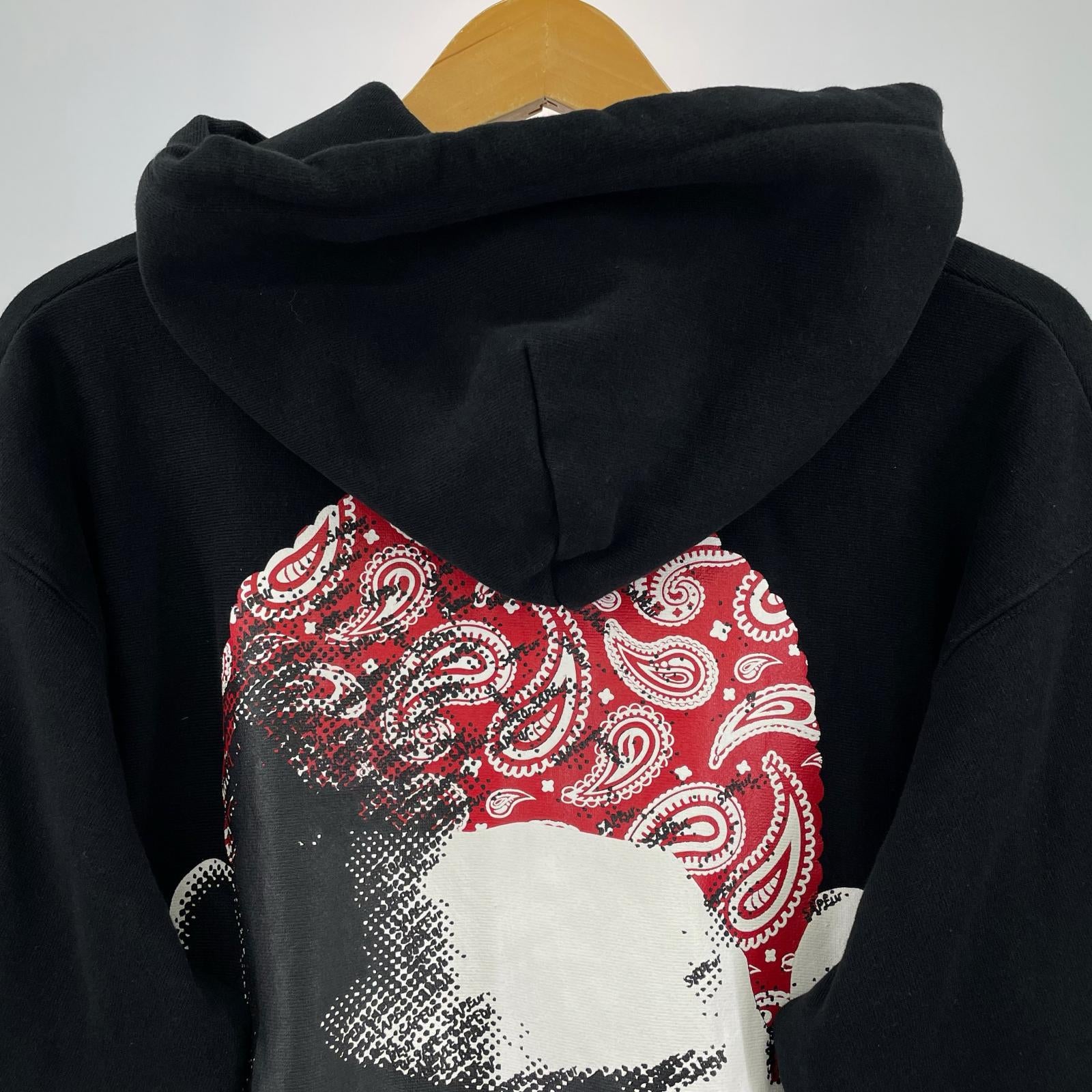 パーカー BANDANA ROD MAN HEAD HOODIE BLACK M ブラック