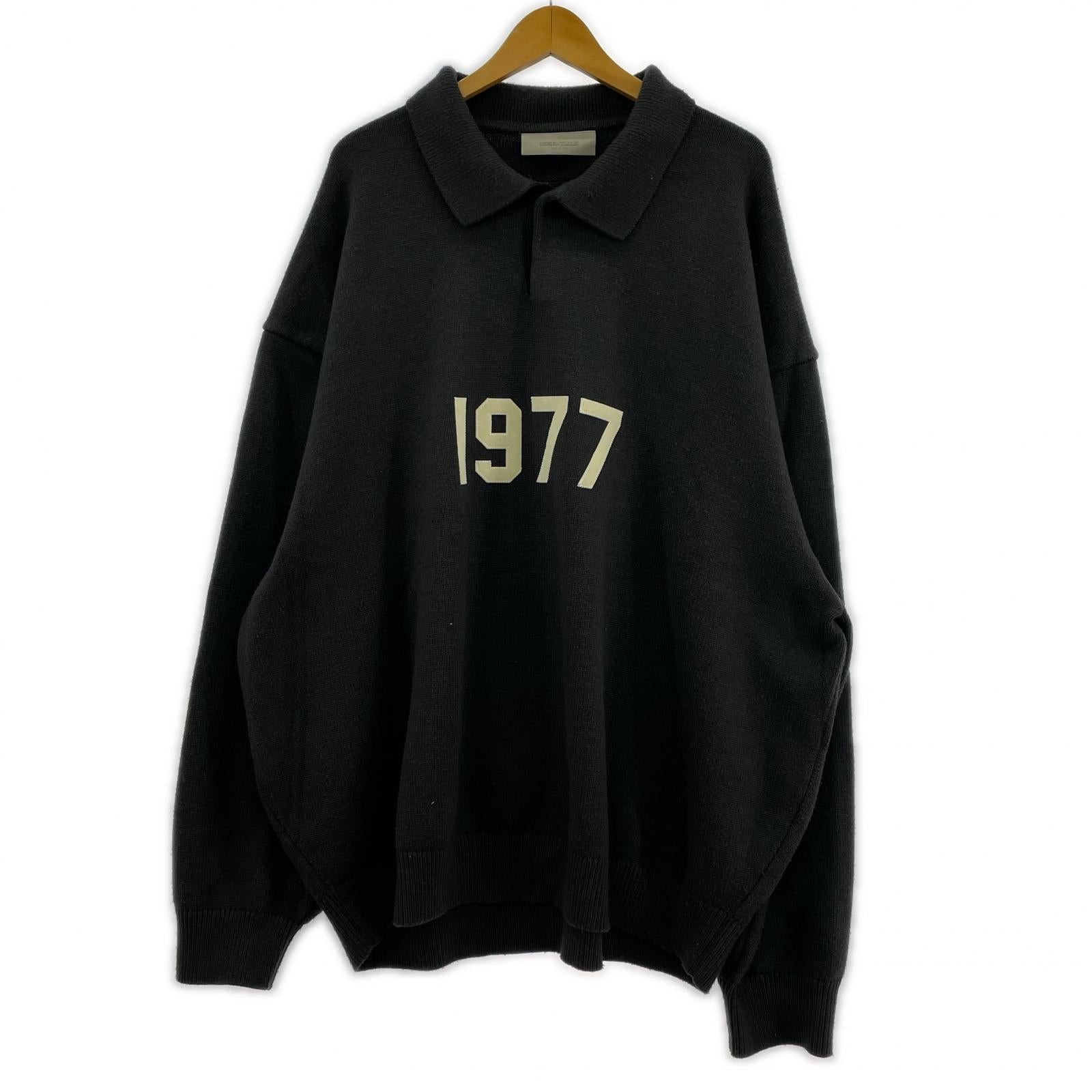 ニット ESSENTIALS FEAR OF GOD 1977 Knit Polo グレー (XL) ブラック