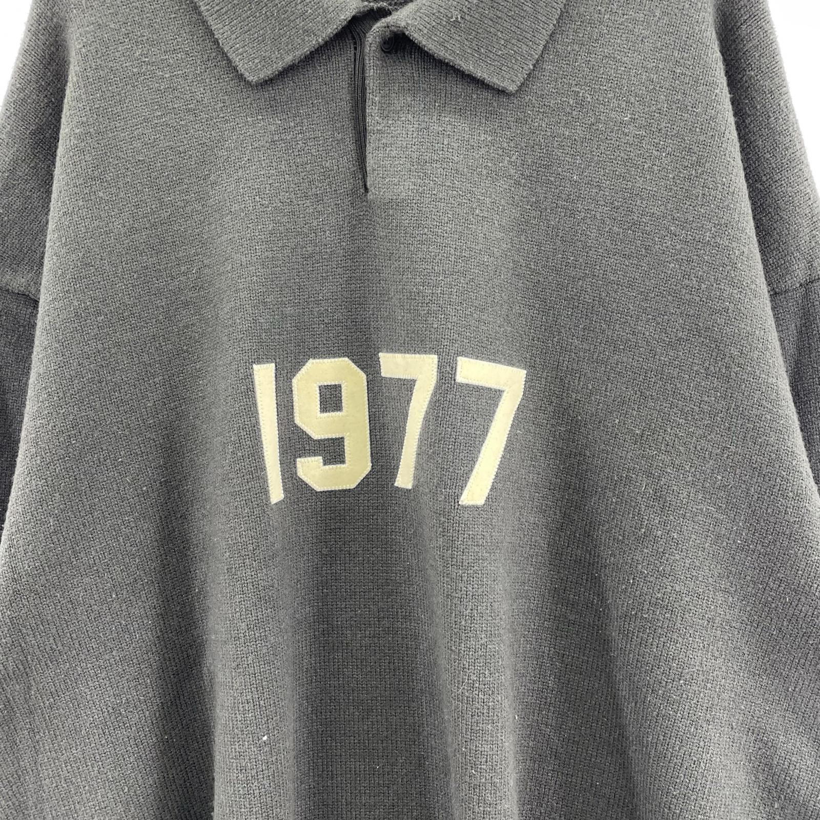 ニット ESSENTIALS FEAR OF GOD 1977 Knit Polo グレー (XL) ブラック