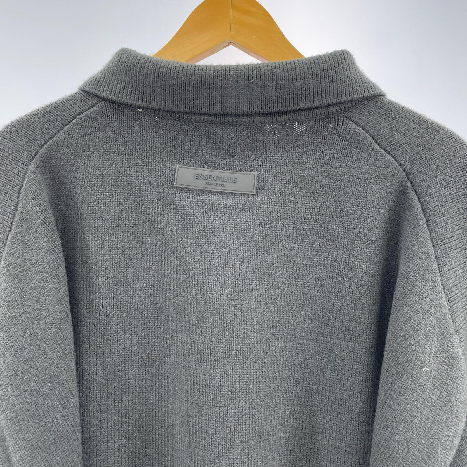 ニット ESSENTIALS FEAR OF GOD 1977 Knit Polo グレー (XL) ブラック