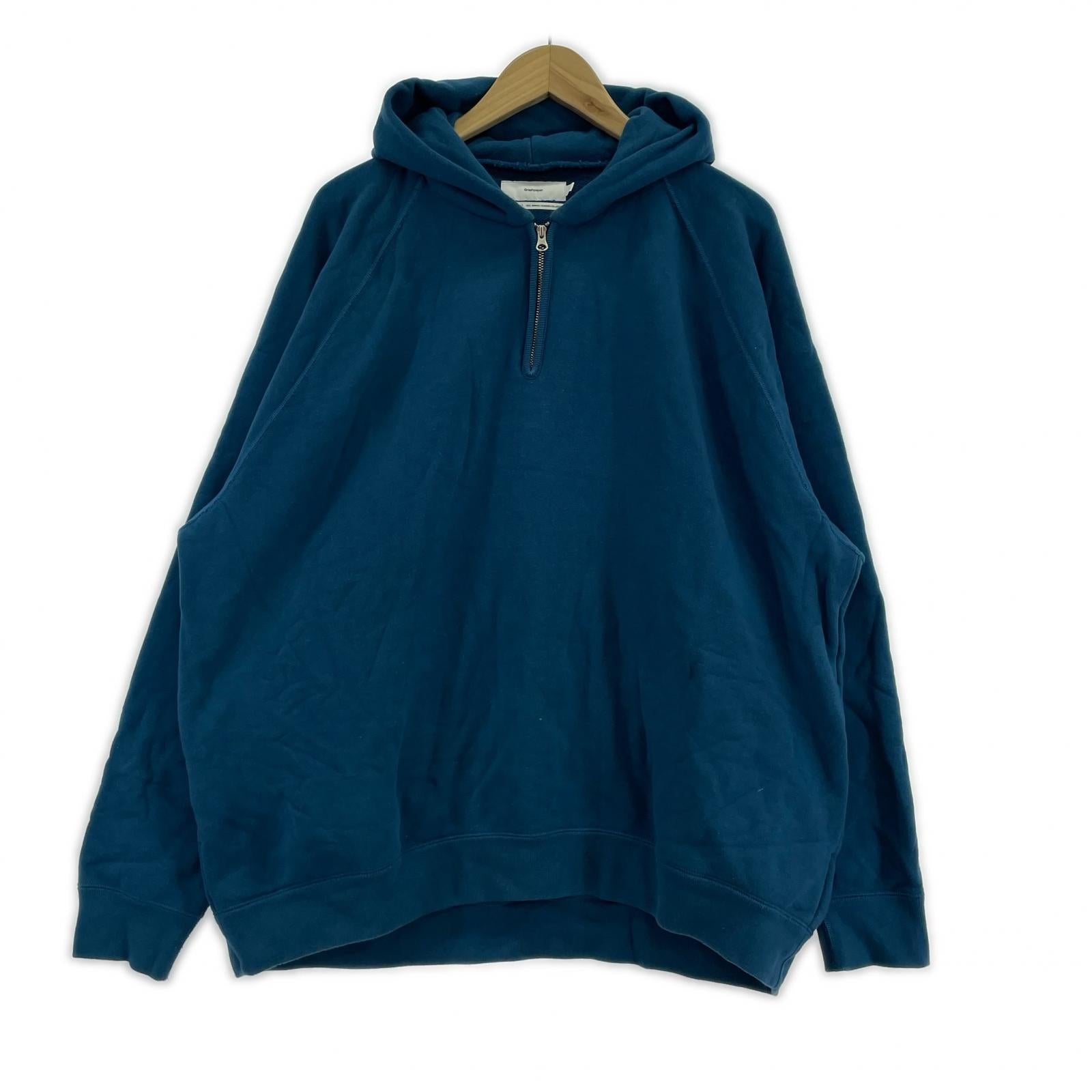 パーカー 21ss/half zip PO parka 2 ブルー