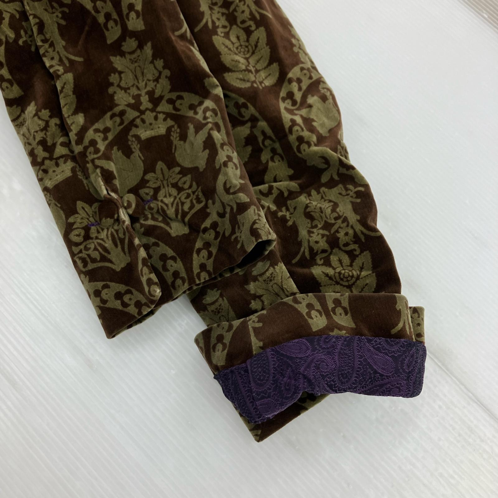 ジャケット × NOMA t.d. ベロア総柄ジャケット カーキ (S) S