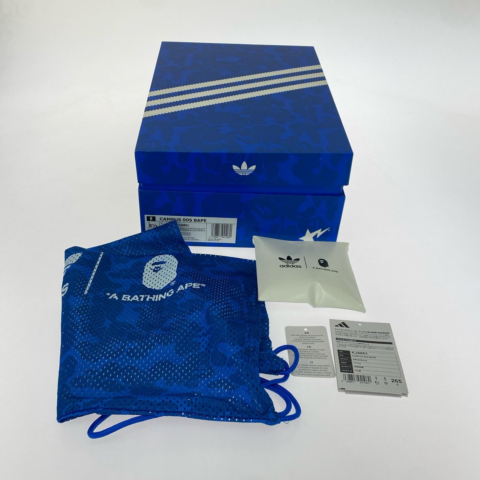 スニーカー adidas×A BATHING APE CAMPUS 00S BAPE KJ8851 (26.5) 26.5cm (US8 1/2 UK8 EU43) ブラック