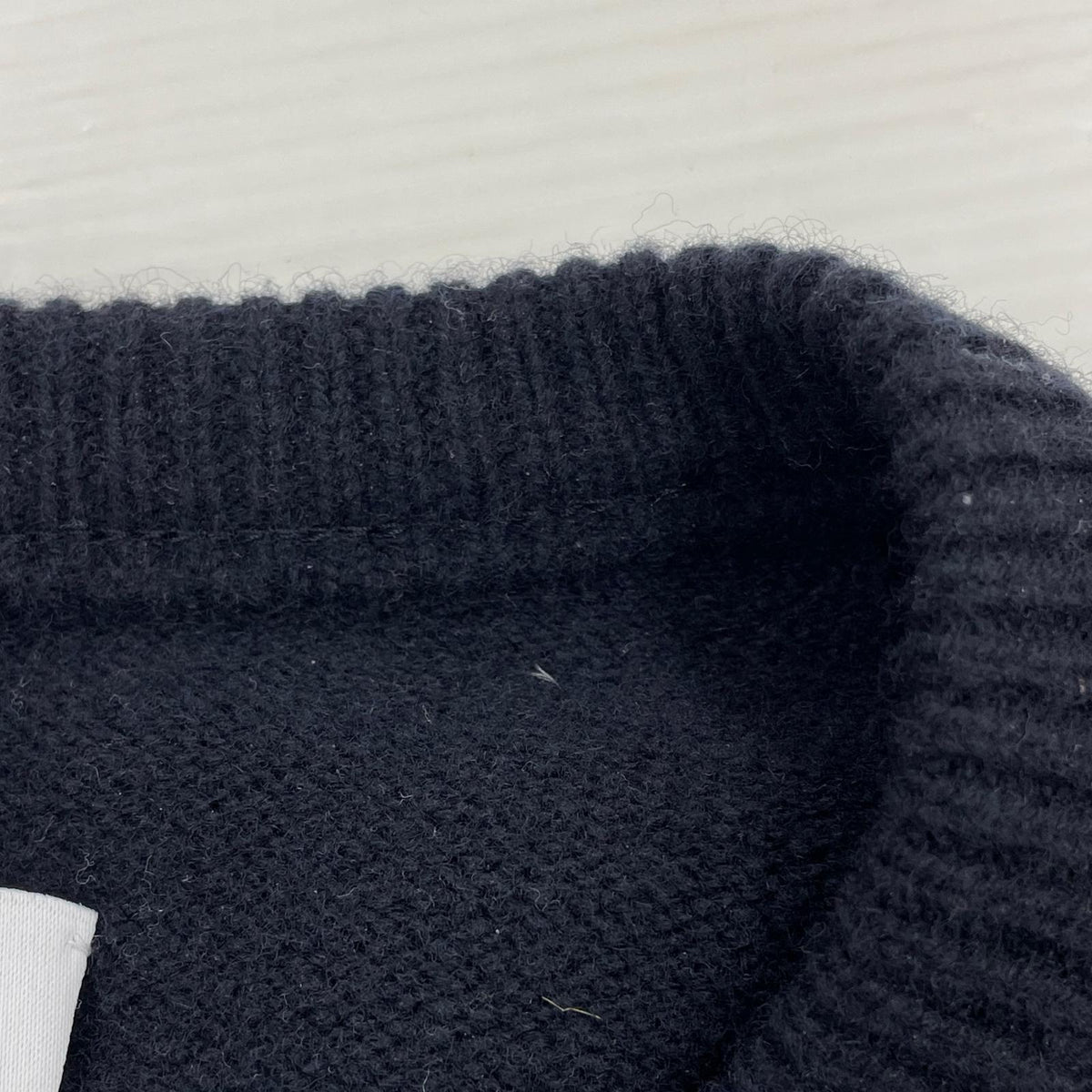 カーディガン Extra Fine Wool Knit Crew Neck Cardigan S ブラック