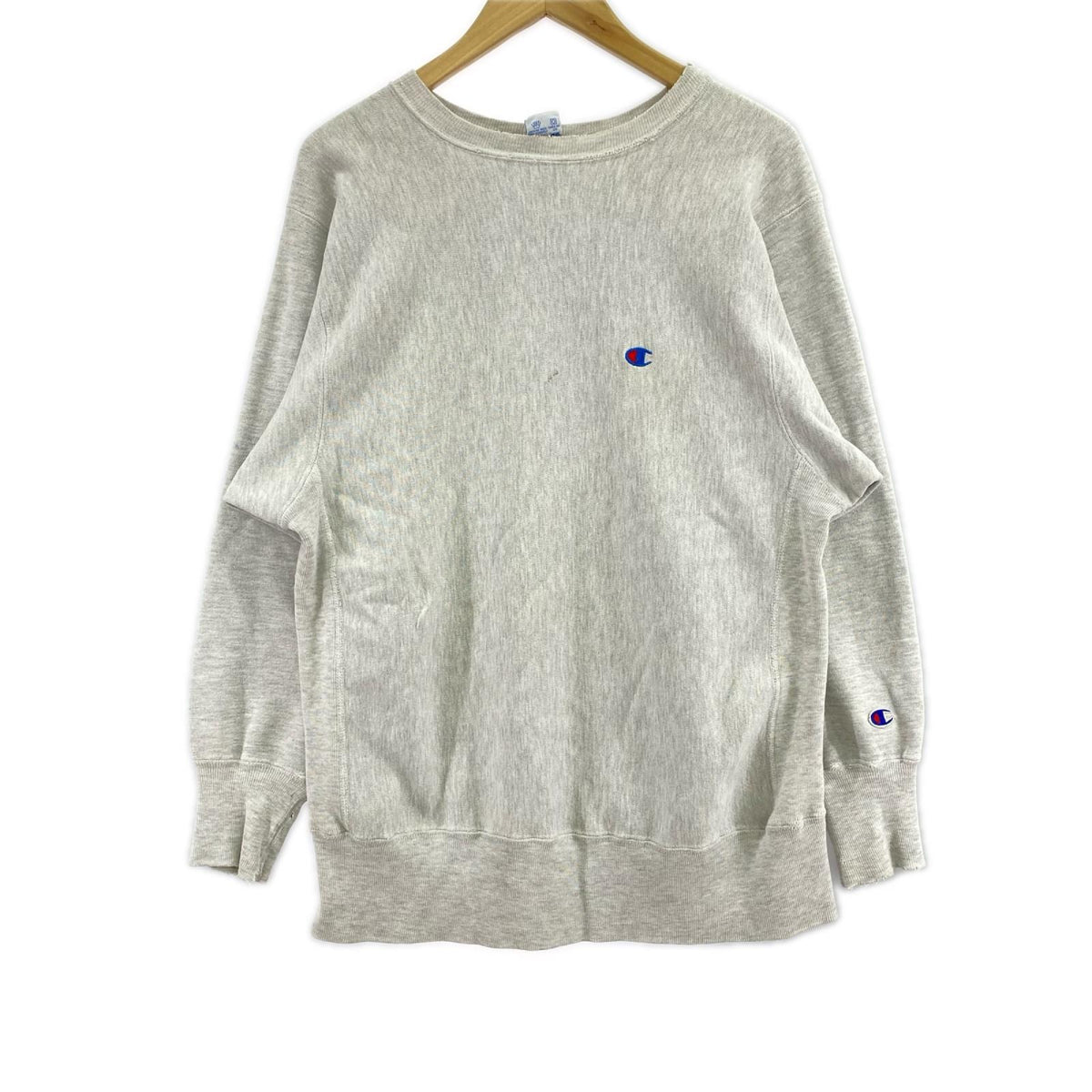 スウェット Champion 90s USA製 目あり ﾘﾊﾞｰｽｳｨｰﾌﾞｽｳｪｯﾄ ｸﾞﾚｰ (L) L グレー
