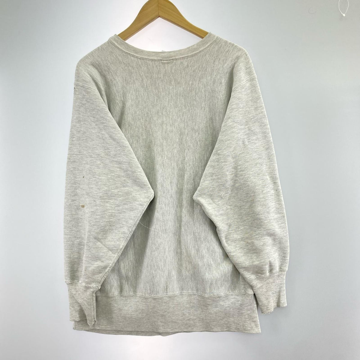 スウェット Champion 90s USA製 目あり ﾘﾊﾞｰｽｳｨｰﾌﾞｽｳｪｯﾄ ｸﾞﾚｰ (L) L グレー