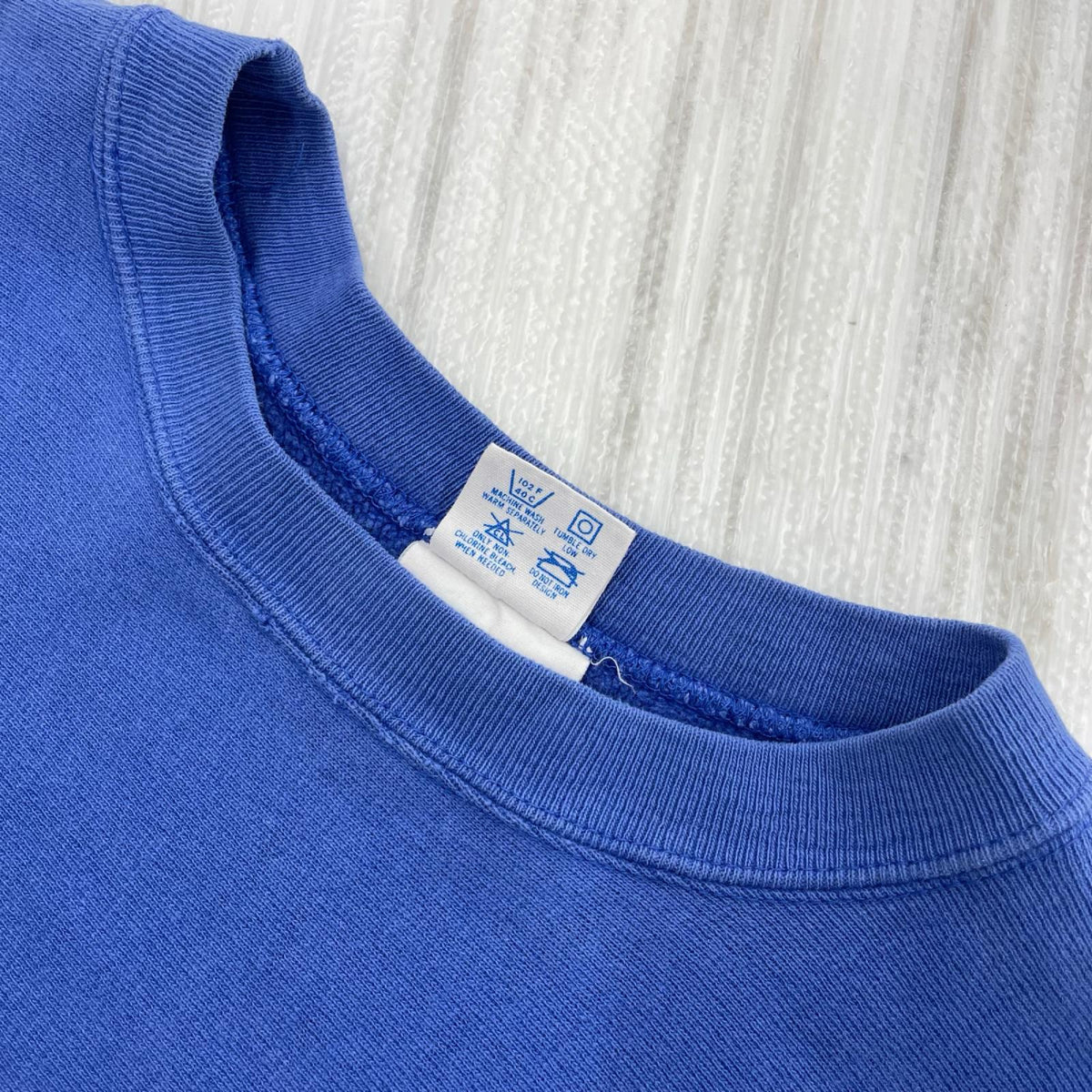 スウェット Champion 80s USA製 目あり ﾘﾊﾞｰｽｳｨｰﾌﾞｽｳｪｯﾄ 青 (XL) ブルー