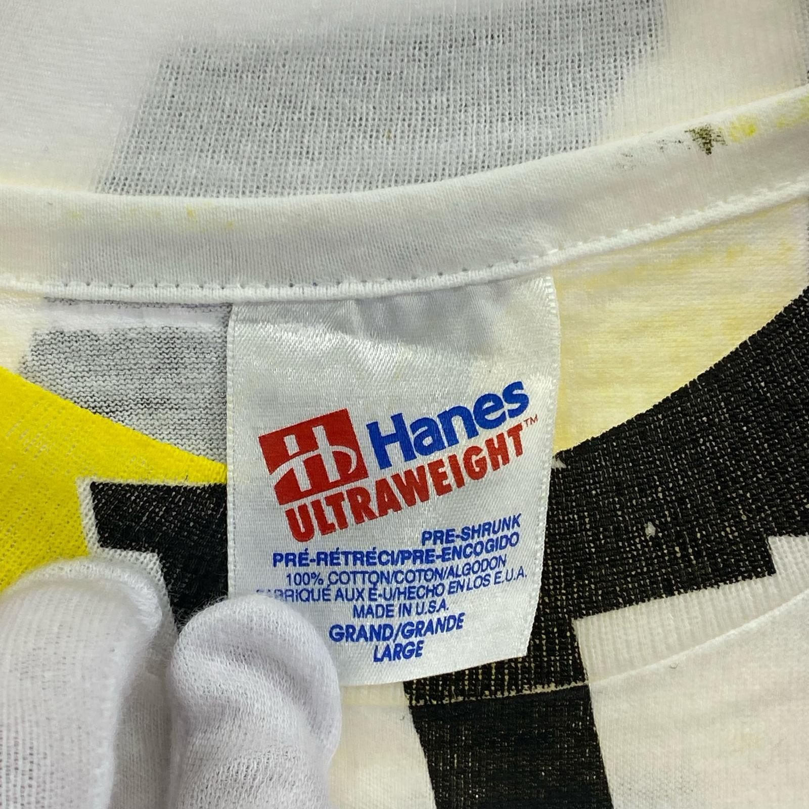 半袖Ｔシャツ 90s HAINS ジュラシックパーク 総柄Tシャツ L マルチカラー