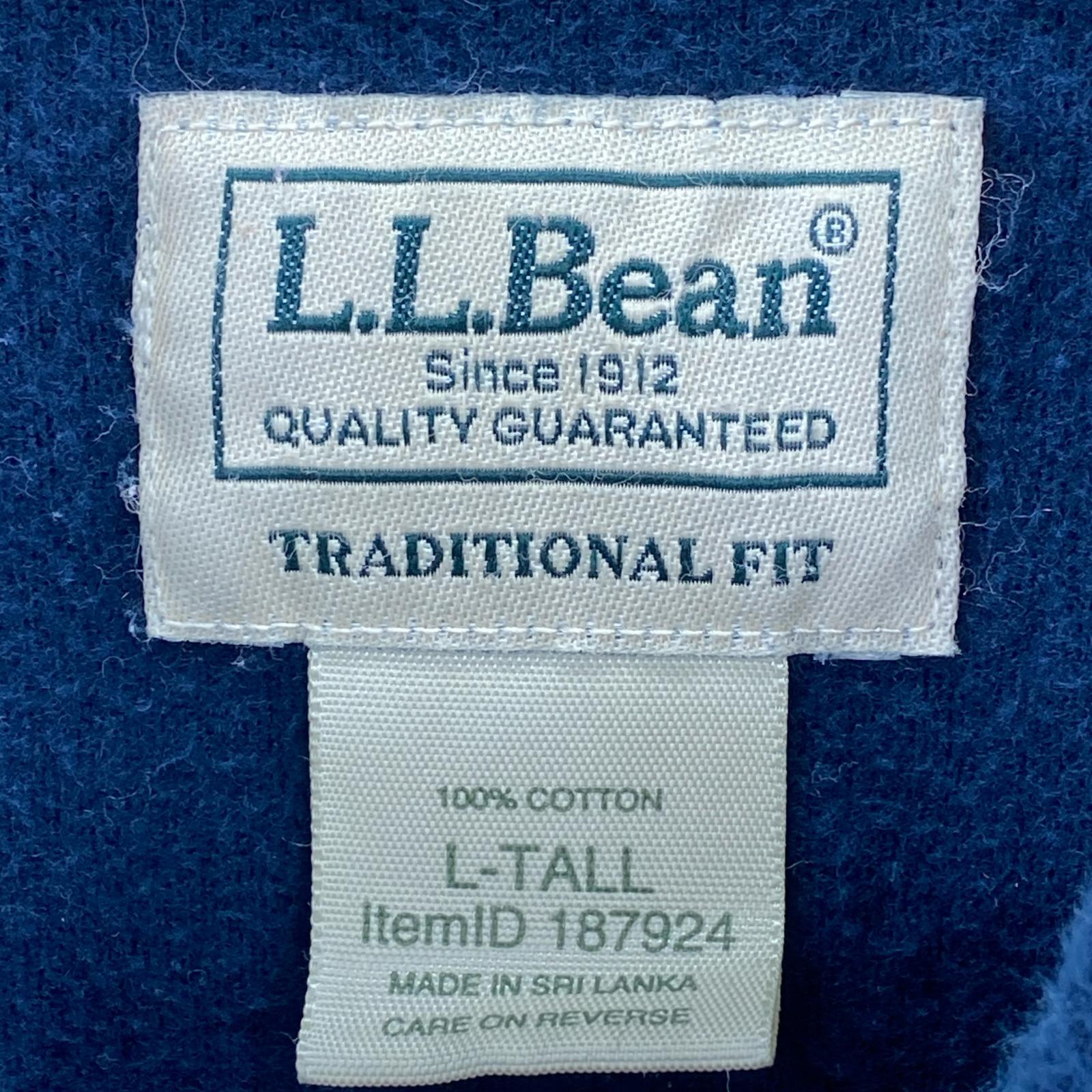 長袖シャツ L.L.Bean シャモアクロス シャツ L ネイビー L ネイビー