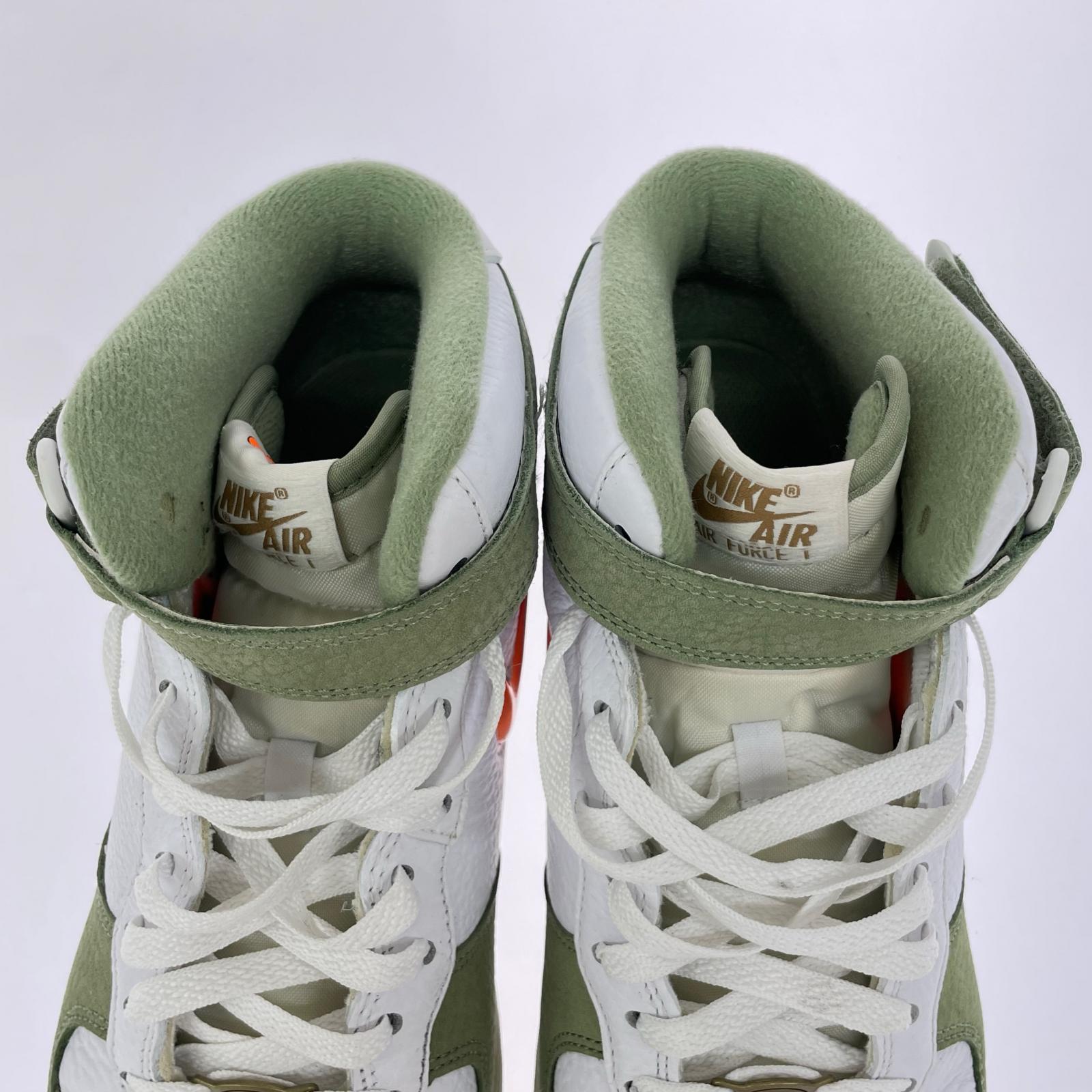 スニーカー NIKE AIR FORCE 1 MID JEWEL OIL GREEN 27cm (US9 UK8 1/2 EU44) ホワイト