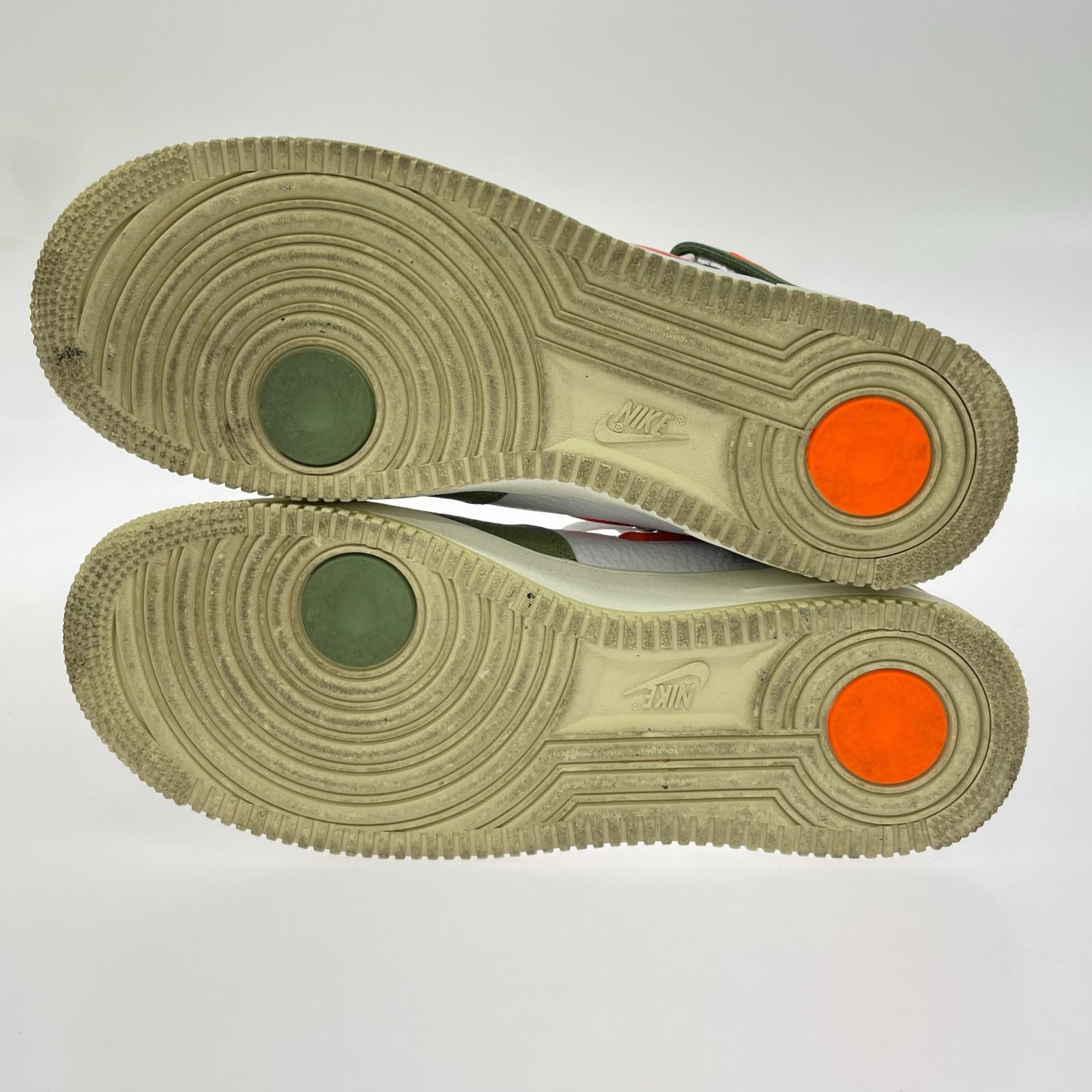 スニーカー NIKE AIR FORCE 1 MID JEWEL OIL GREEN 27cm (US9 UK8 1/2 EU44) ホワイト