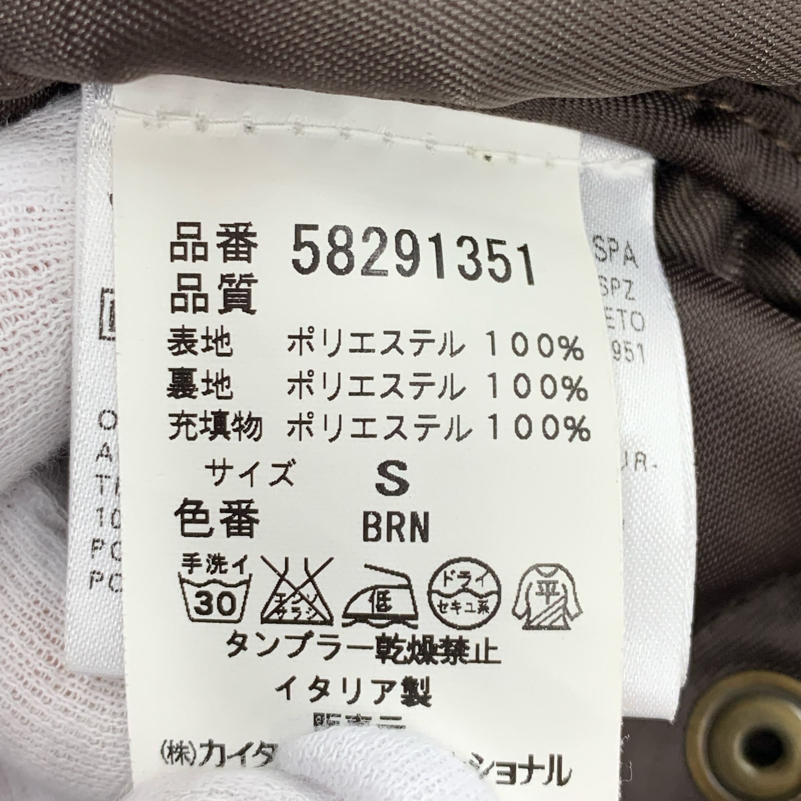 ジャケット キルティングベスト S S ブラウン