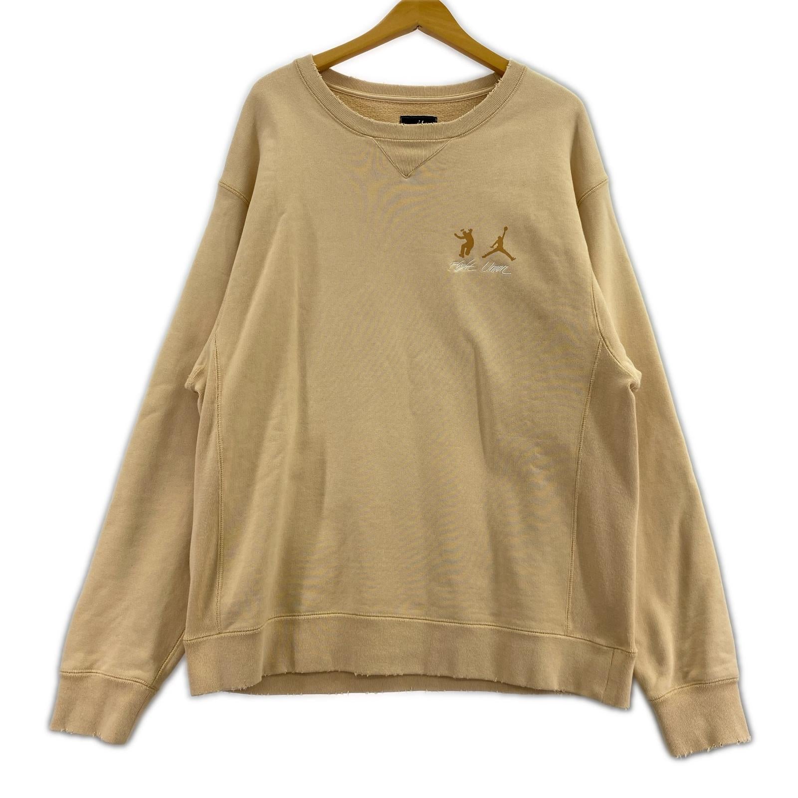 スウェット Jordan×UNION フロントプリント ベージュ（L） L ベージュ