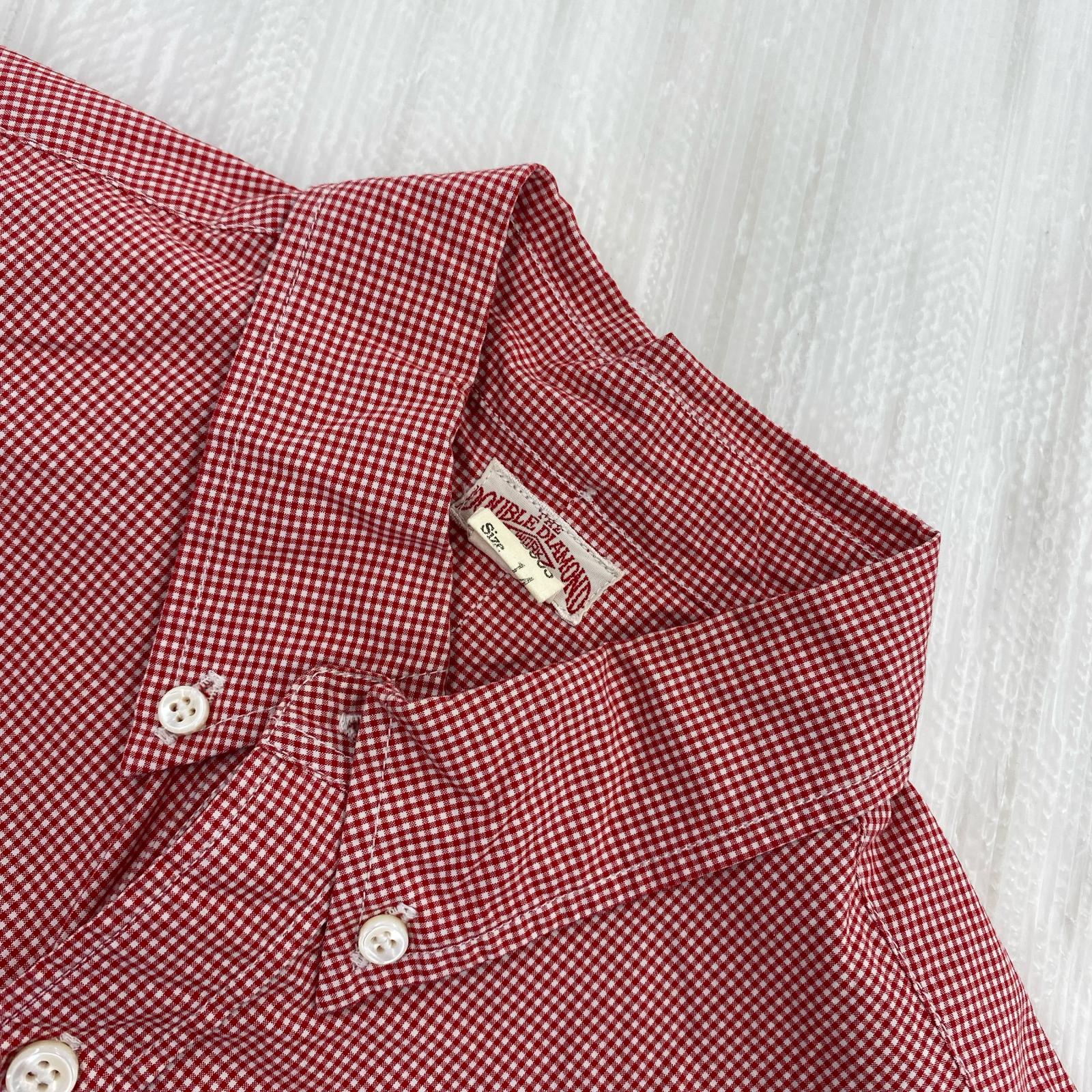 長袖シャツ THE DOUBLE DIAMOND チェックシャツ 赤(14) レッド
