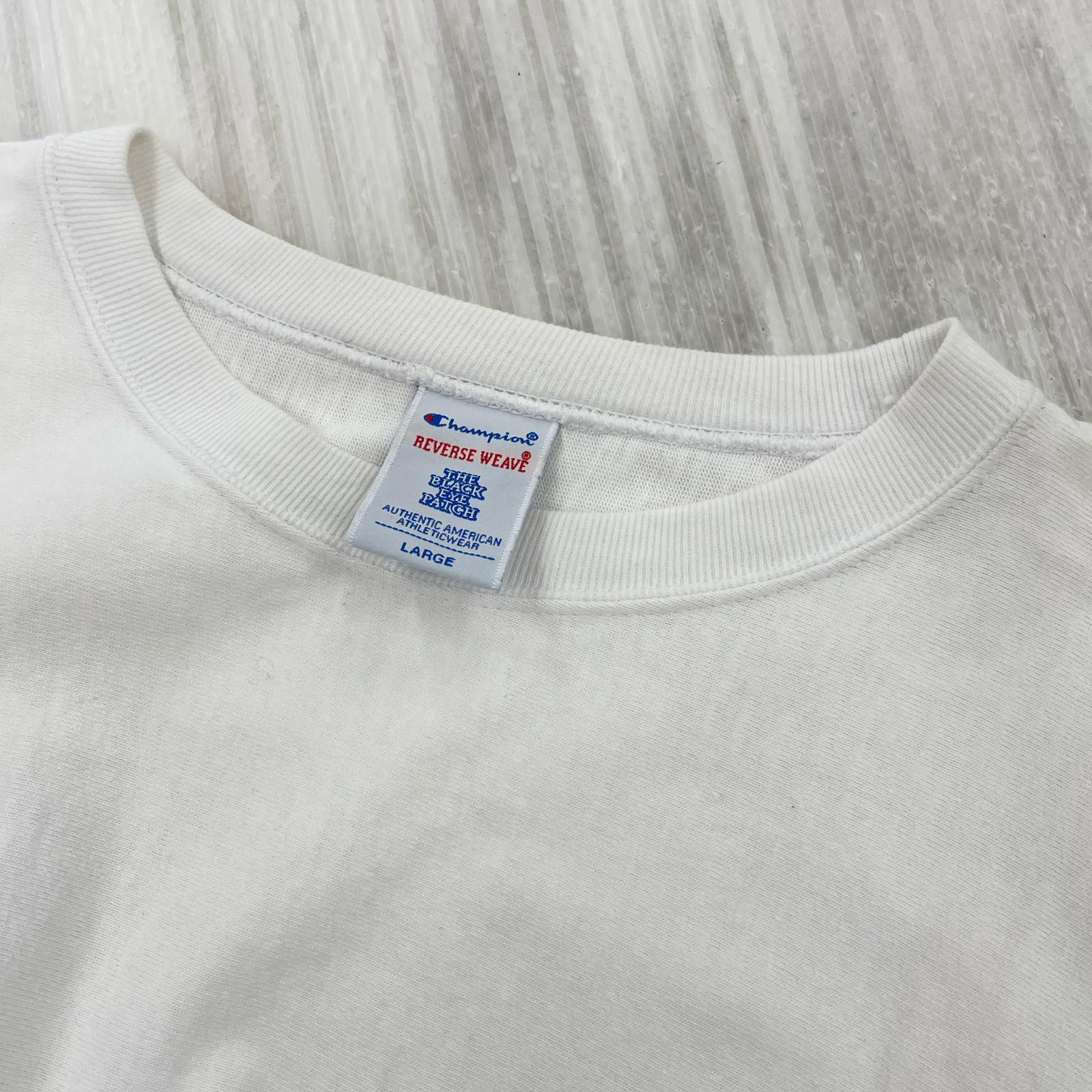 長袖Ｔシャツ BLACK EYE PATCH Champion 白 L ホワイト