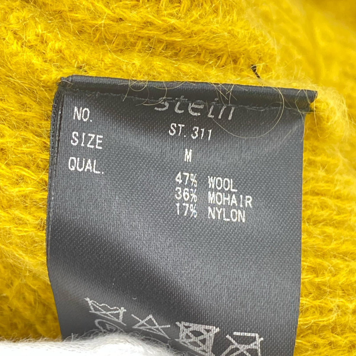 ニット 21AW COLOR RIB SUPER KID MOHAIR M M イエロー