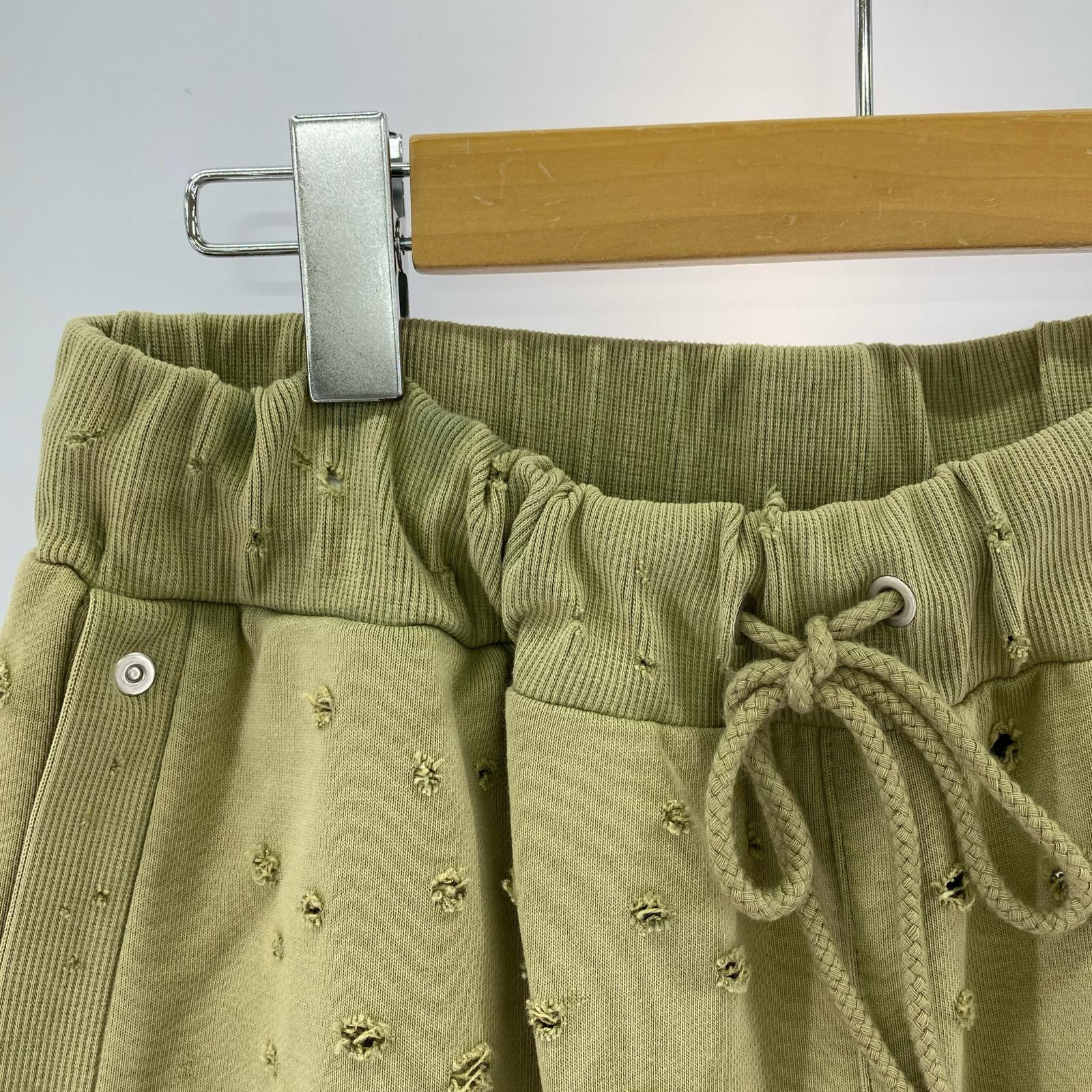 パンツ FAF/Dameged Baggy Sweat Pants/L L カーキ