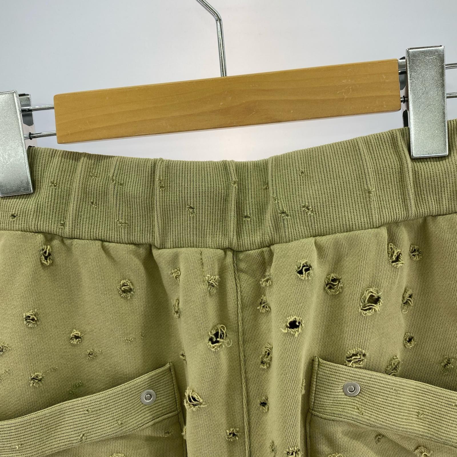 パンツ FAF/Dameged Baggy Sweat Pants/L L カーキ
