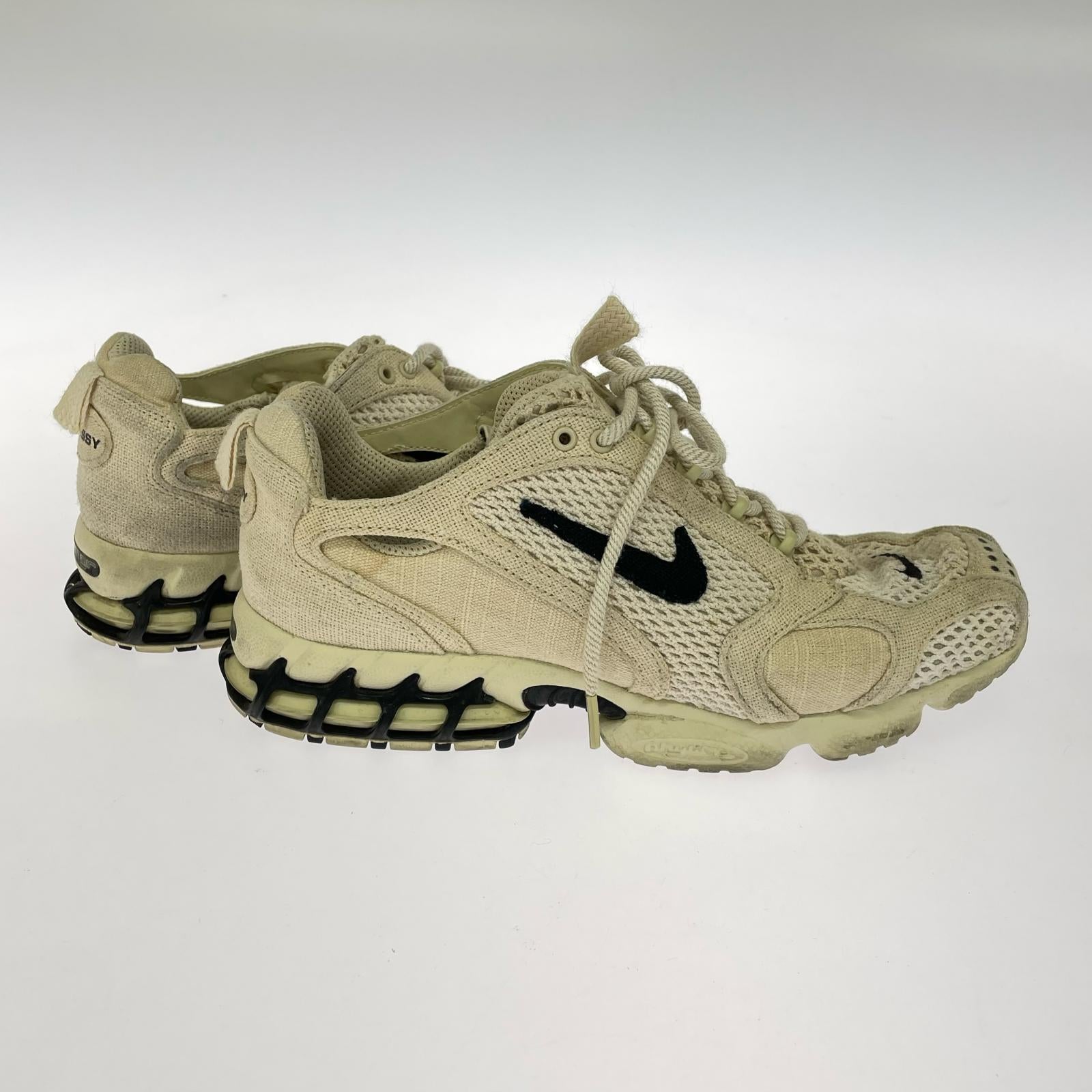 スニーカー NIKE×STUSSY AIR ZOOM SPIRIDON CG 2 WHT 27.5cm (US9 1/2 UK9 EU45)
