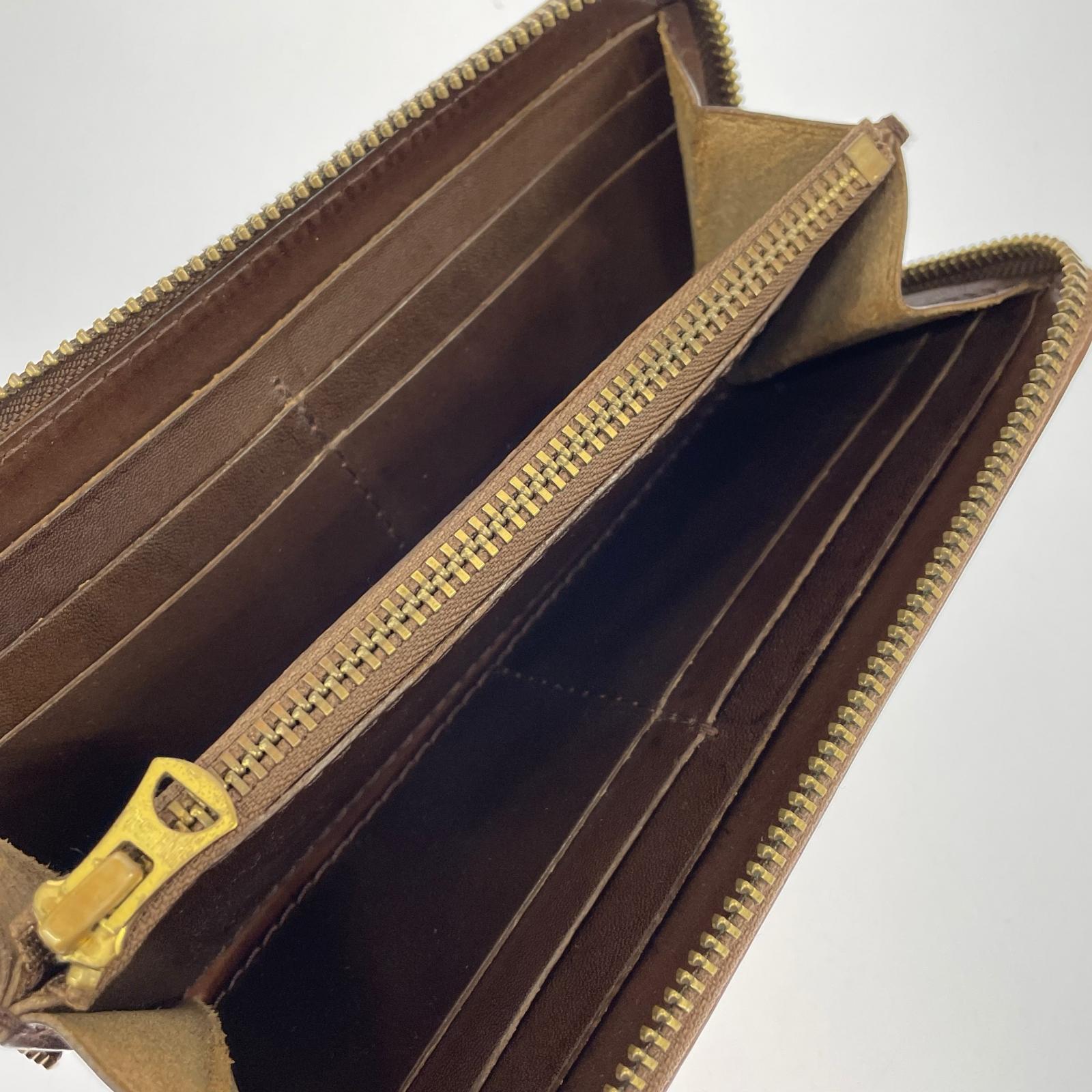 長財布 コードバンロングウォレット 茶 ブラウン