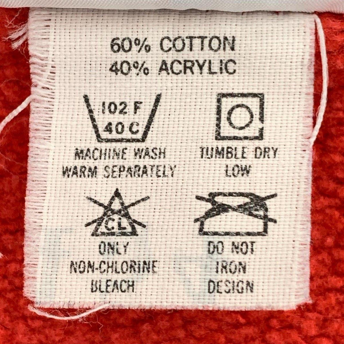 スウェット 80s 青刺繍ﾀｸﾞ 3段ﾌﾟﾘﾝﾄ 赤 (L) L レッド