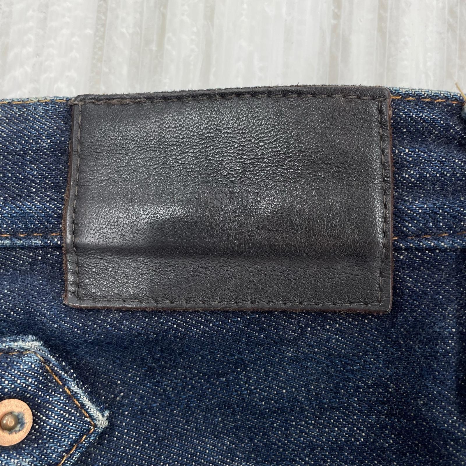 デニムパンツ UNUSED RIGID DOUBLE KNEE DENIM PANTS 30 ブルー