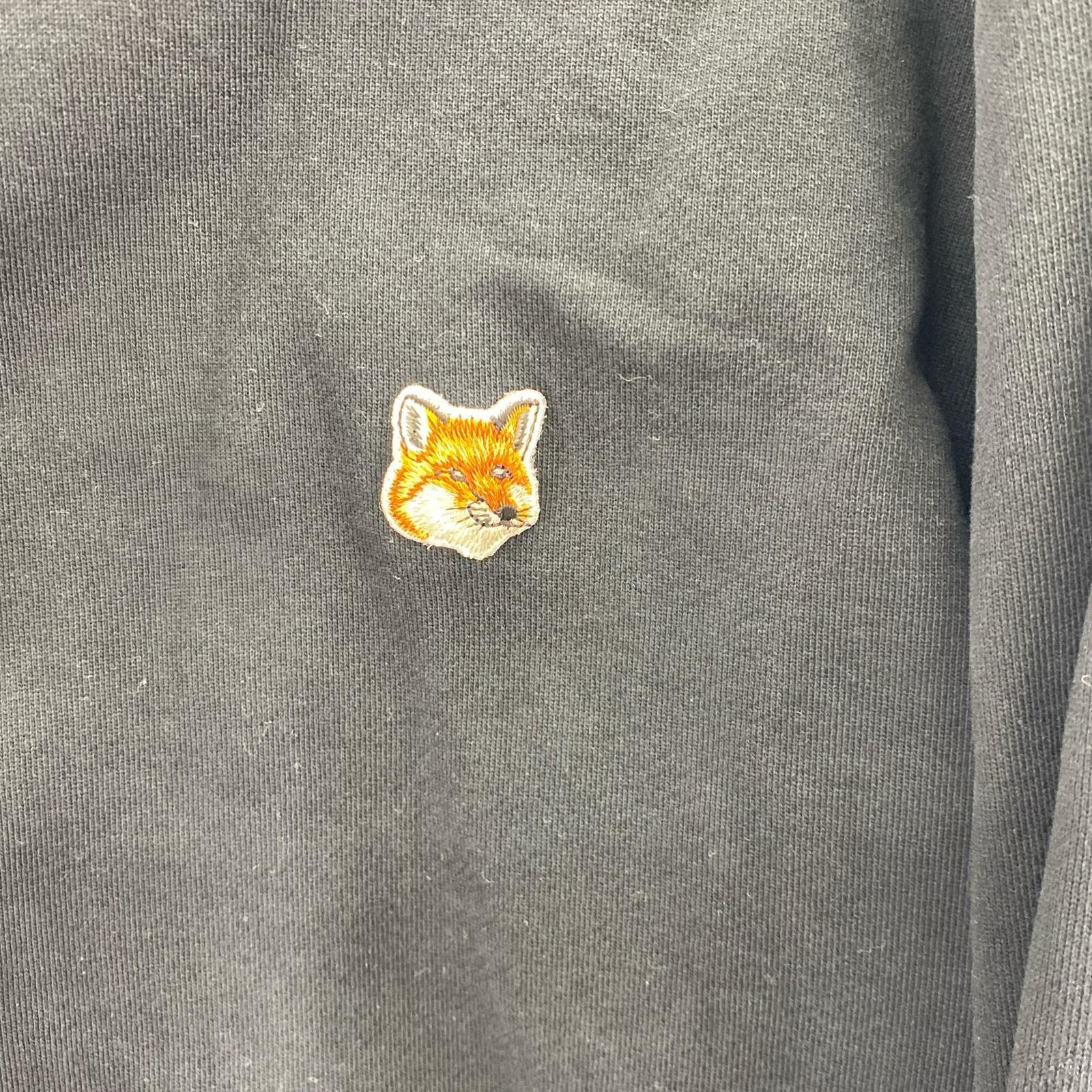 パーカー メゾンキツネ フォックスヘッド (XL) ブラック