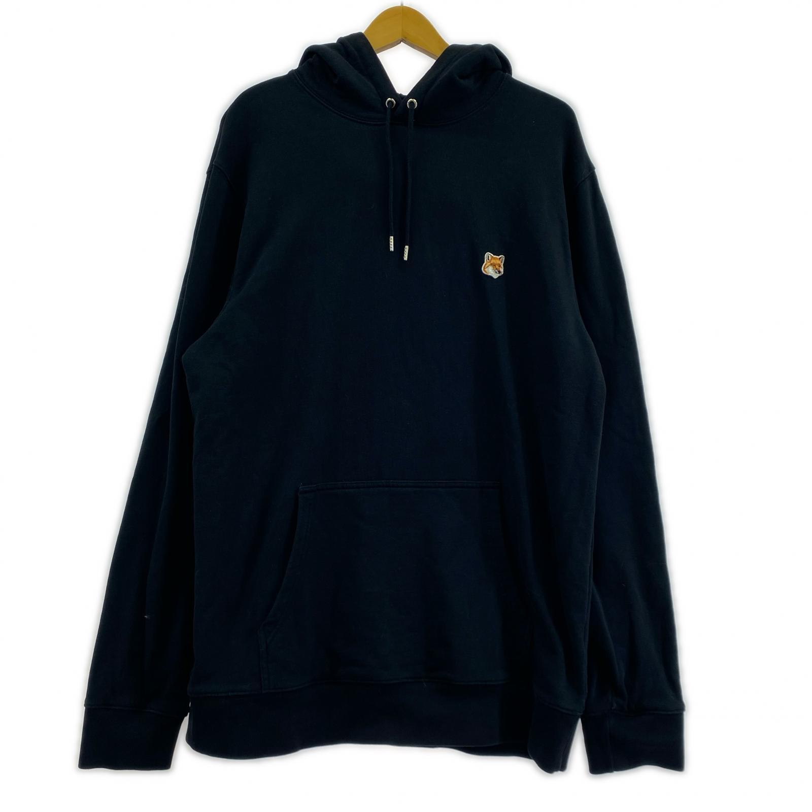 パーカー メゾンキツネ フォックスヘッド (XL) ブラック