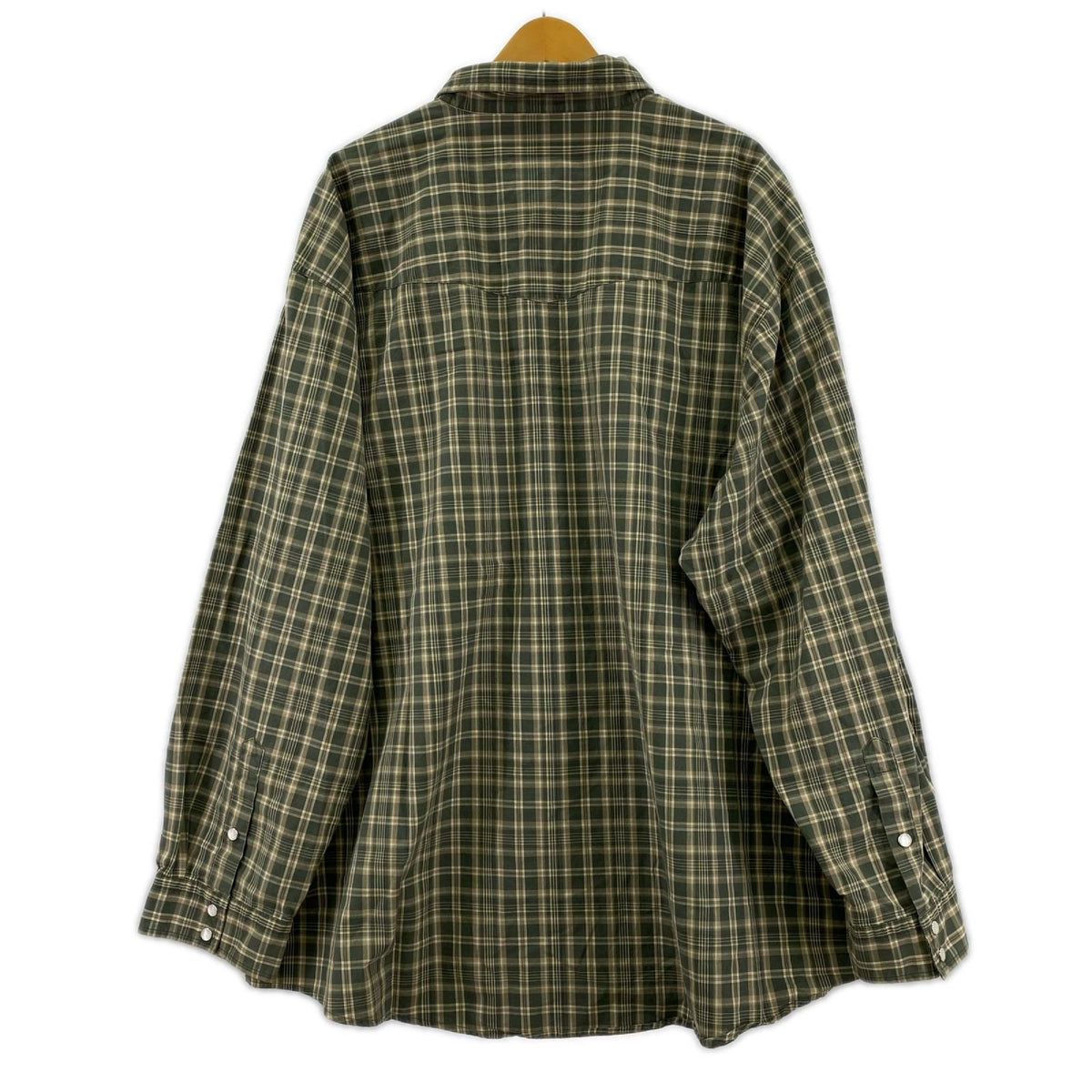 長袖シャツ Carhartt ｽﾅｯﾌﾟﾁｪｯｸｼｬﾂ 緑 (XL) グリーン