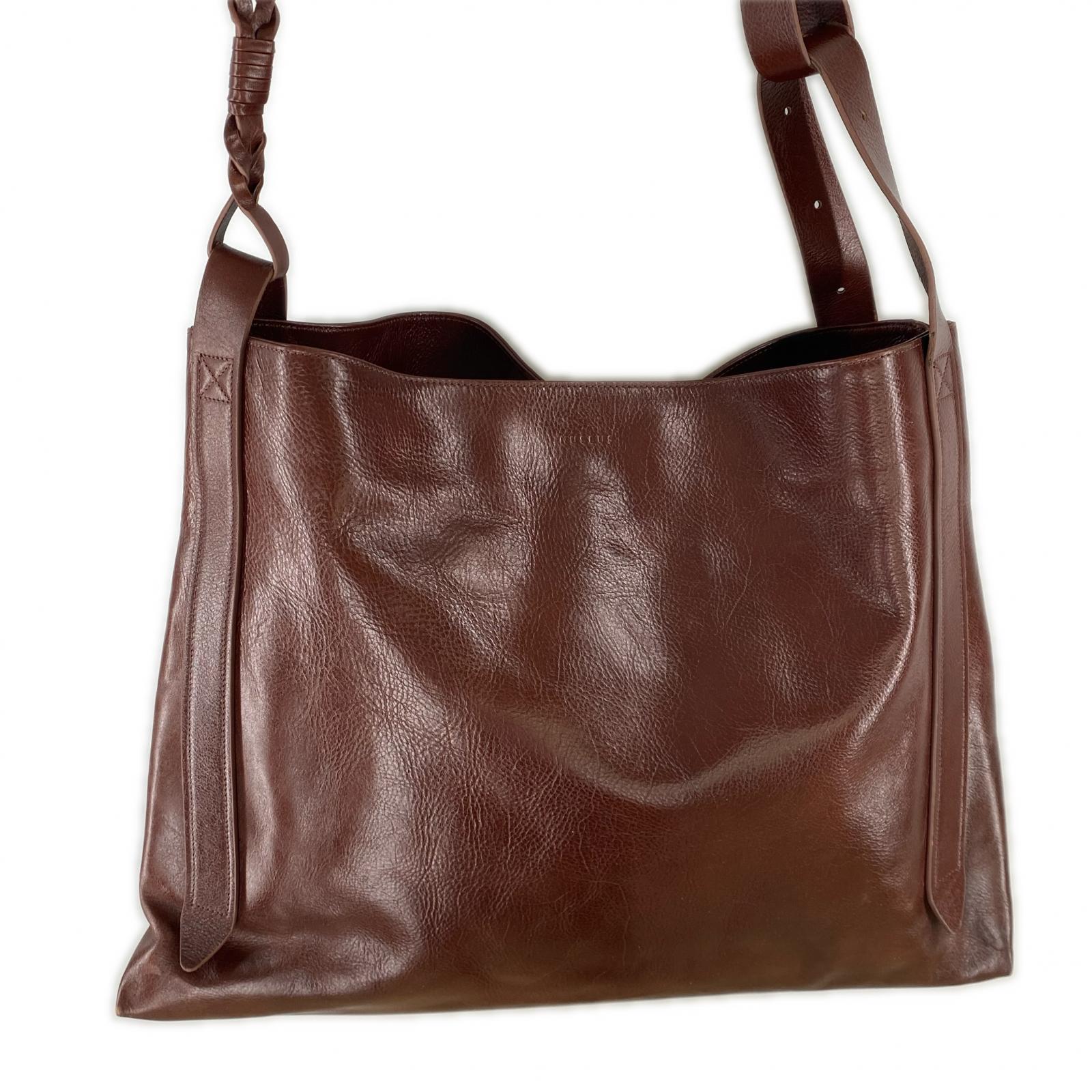 ショルダーバッグ NULLUS 25ss Crown Buckle Tote Bag ブラウン