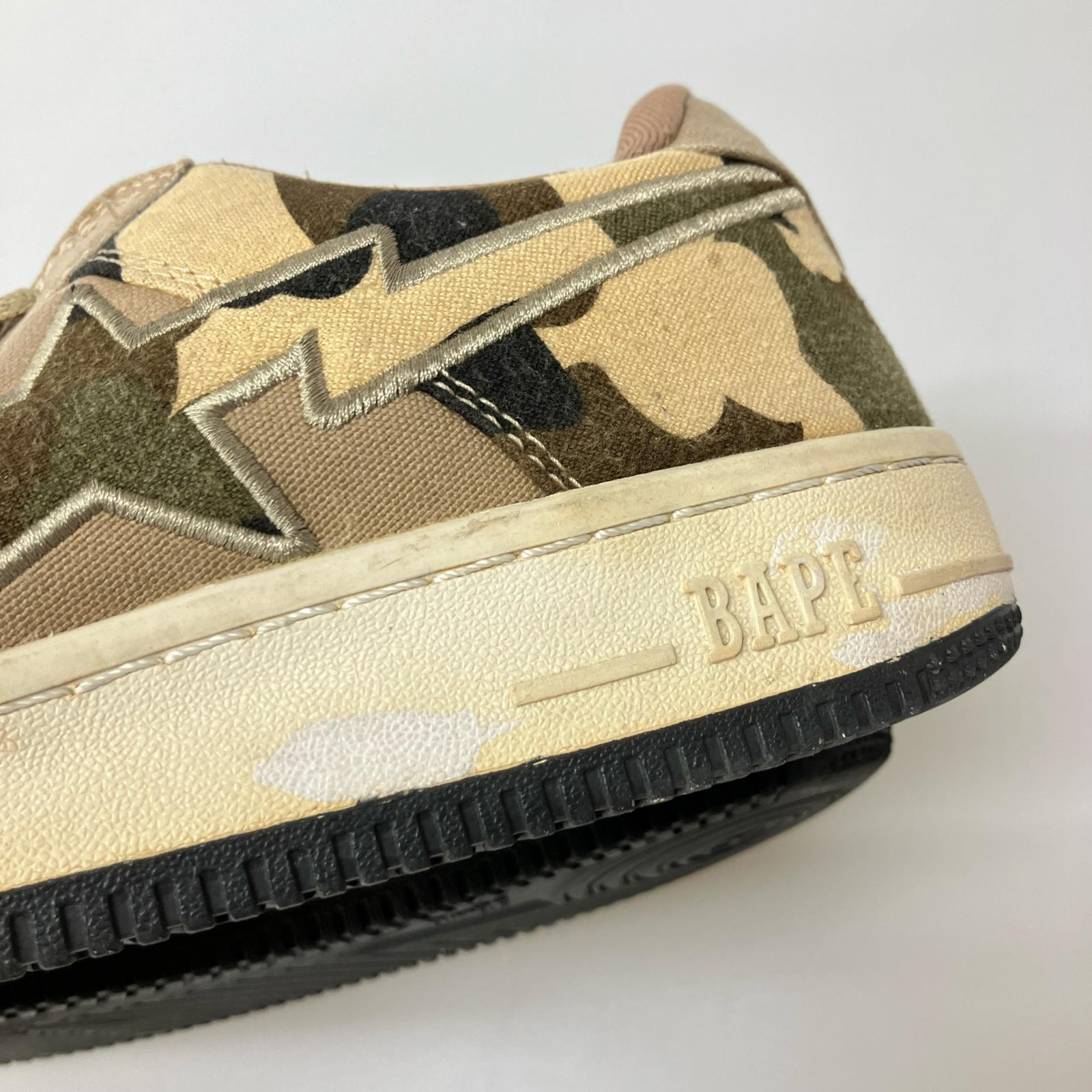 スニーカー BAPE STA CAMO CANVAS 28.0cm 茶 28cm (US10 UK9 1/2 EU46) ブラウン