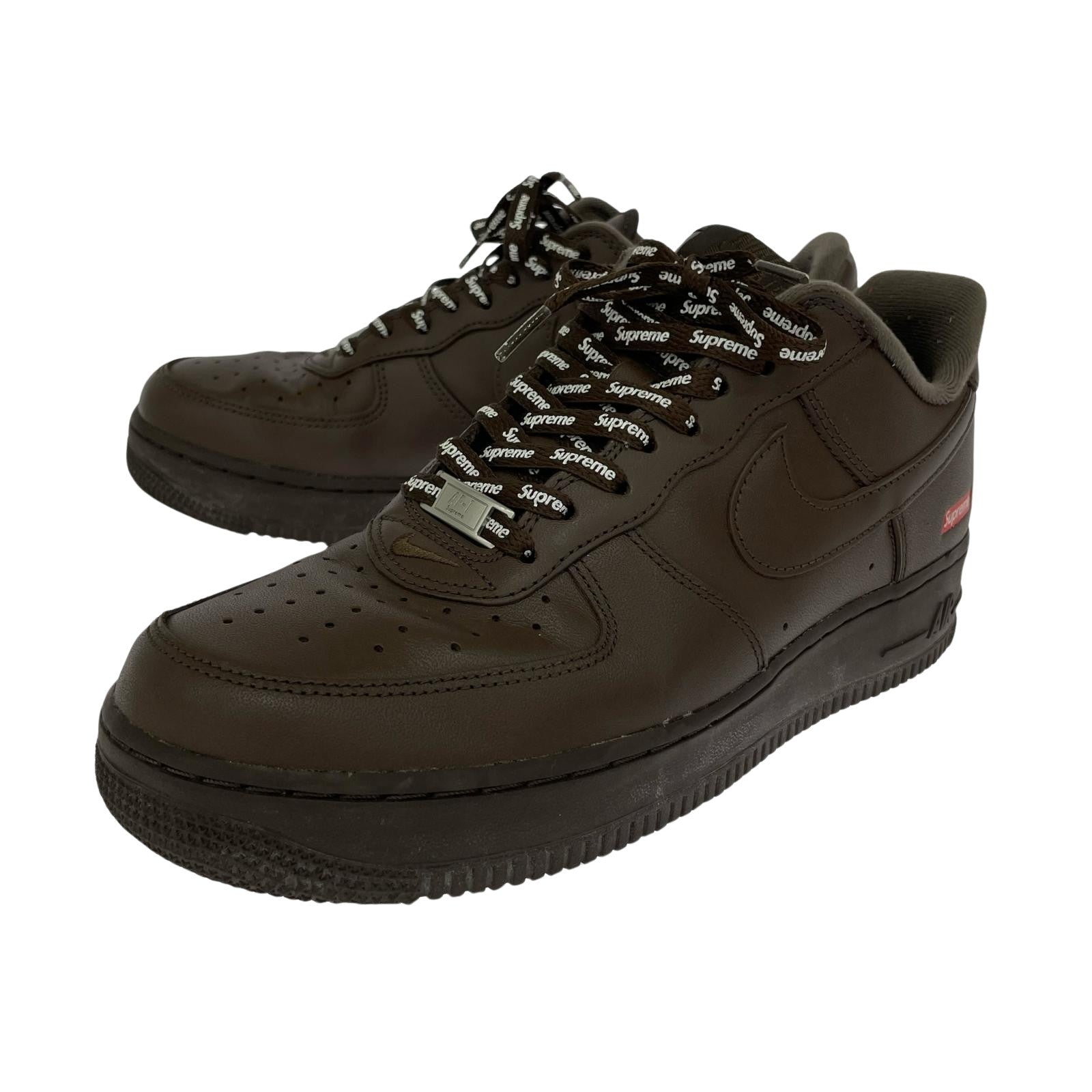 スニーカー NIKE × Supreme AIR FORCE 1 27cm (US9 UK8 1/2 EU44) ブラウン