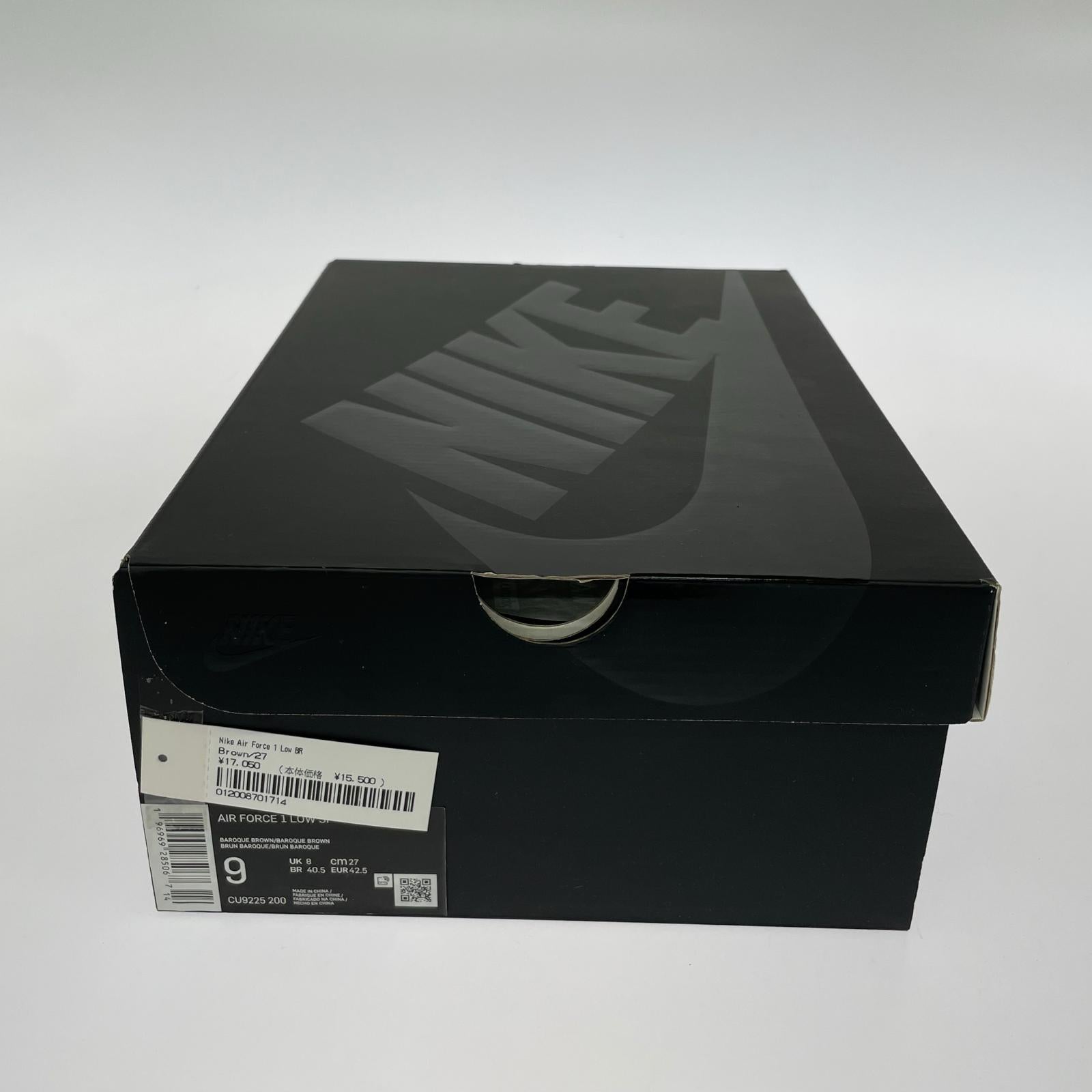 スニーカー NIKE × Supreme AIR FORCE 1 27cm (US9 UK8 1/2 EU44) ブラウン